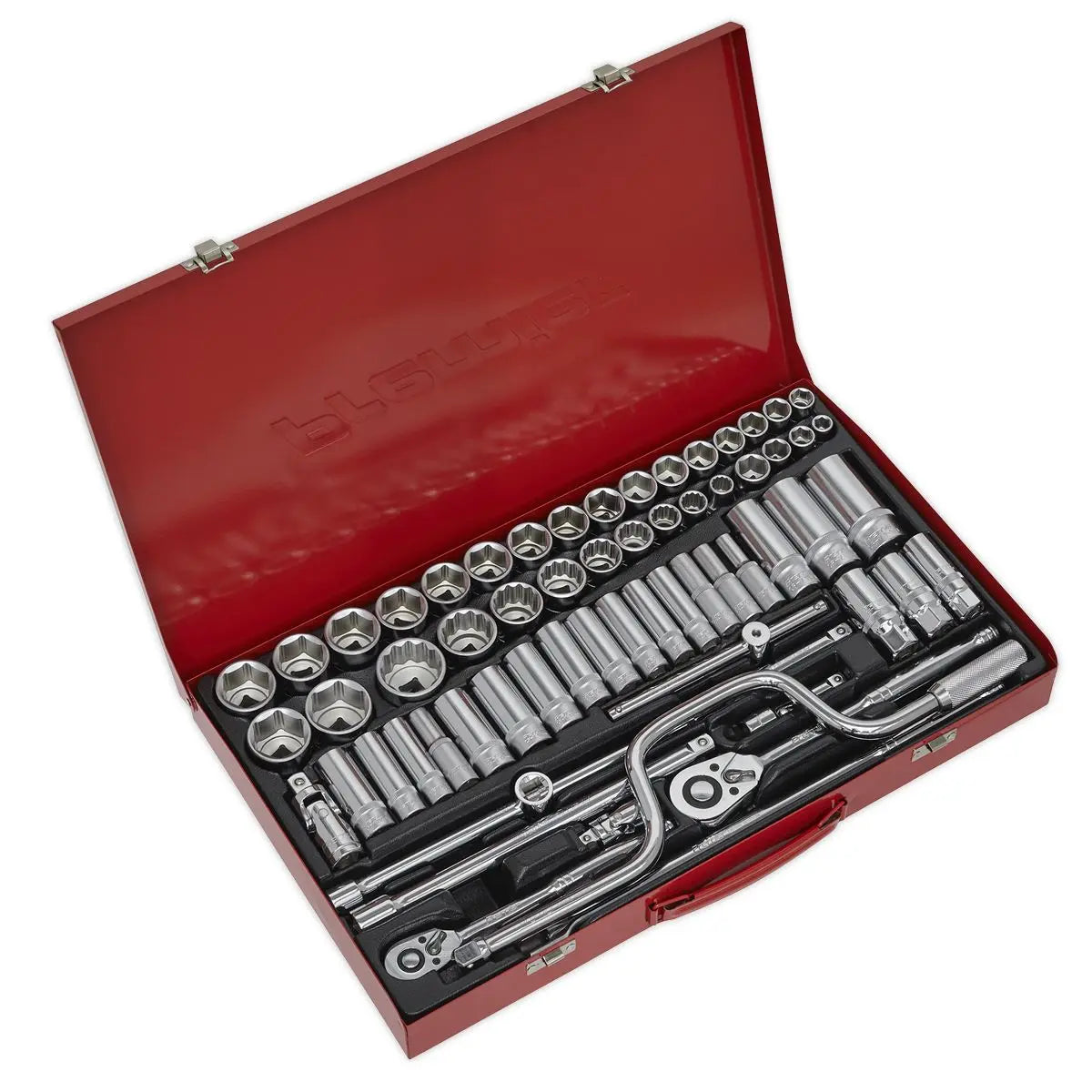 Sealey Premier Socket Set 64pc 3/8" & 1/2"Sq Drive 6pt WallDrive® - Metric/Imperial