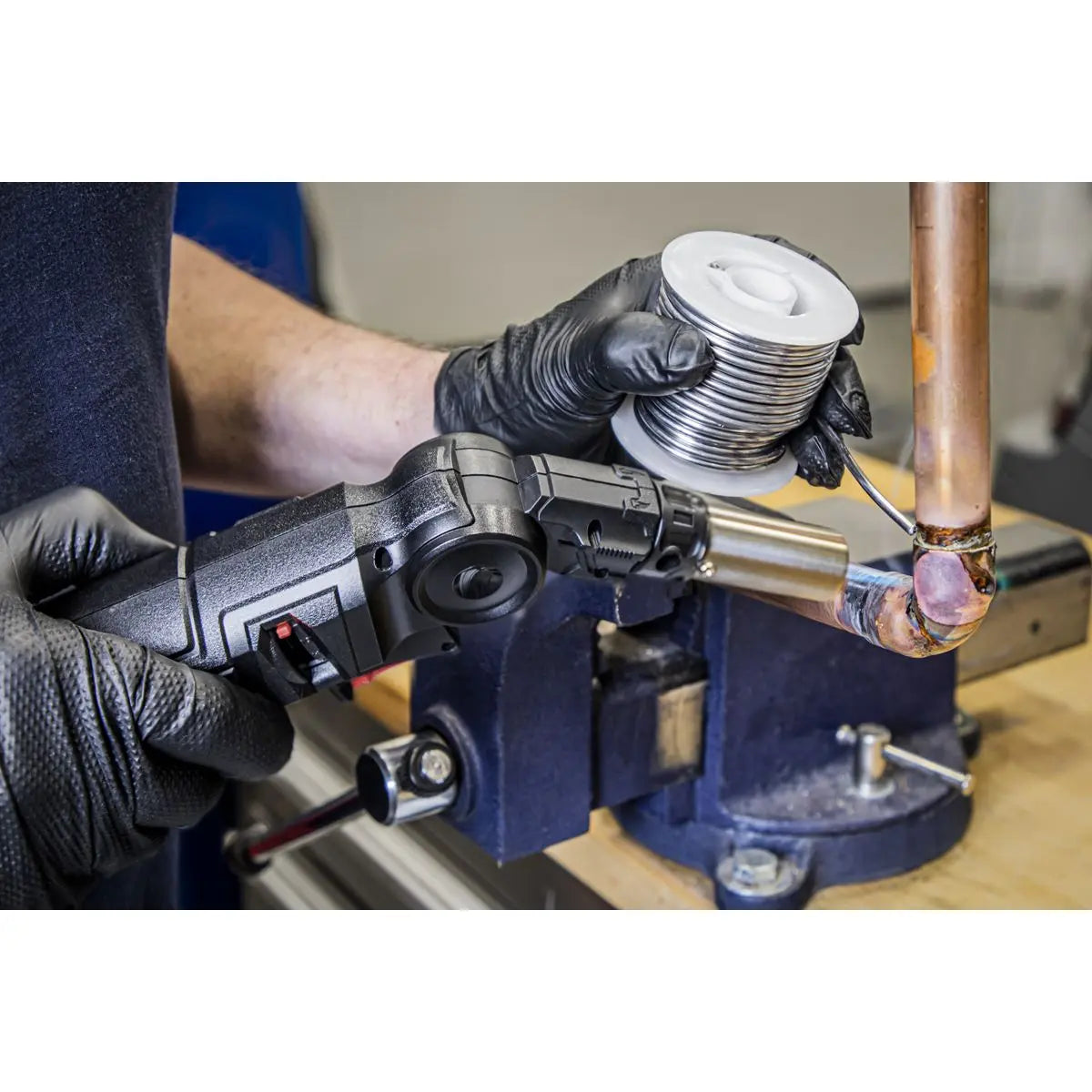 Sealey Premier Soldering Torch Indexing Butane Heavy-Duty White Rose Tools