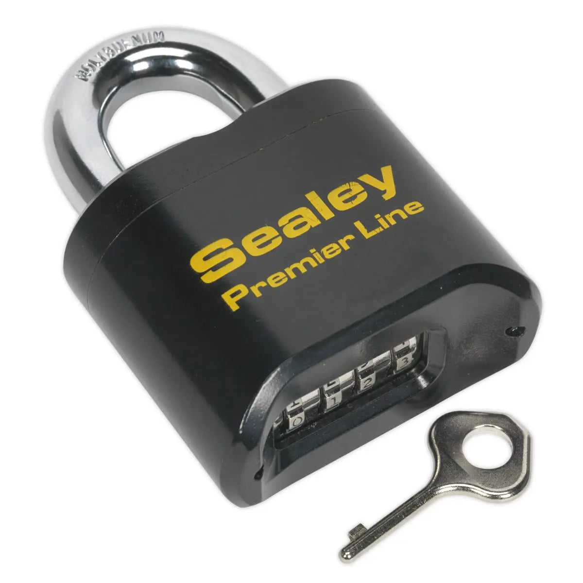 Sealey Premier Steel Body Combination Padlock 62mm White Rose Tools