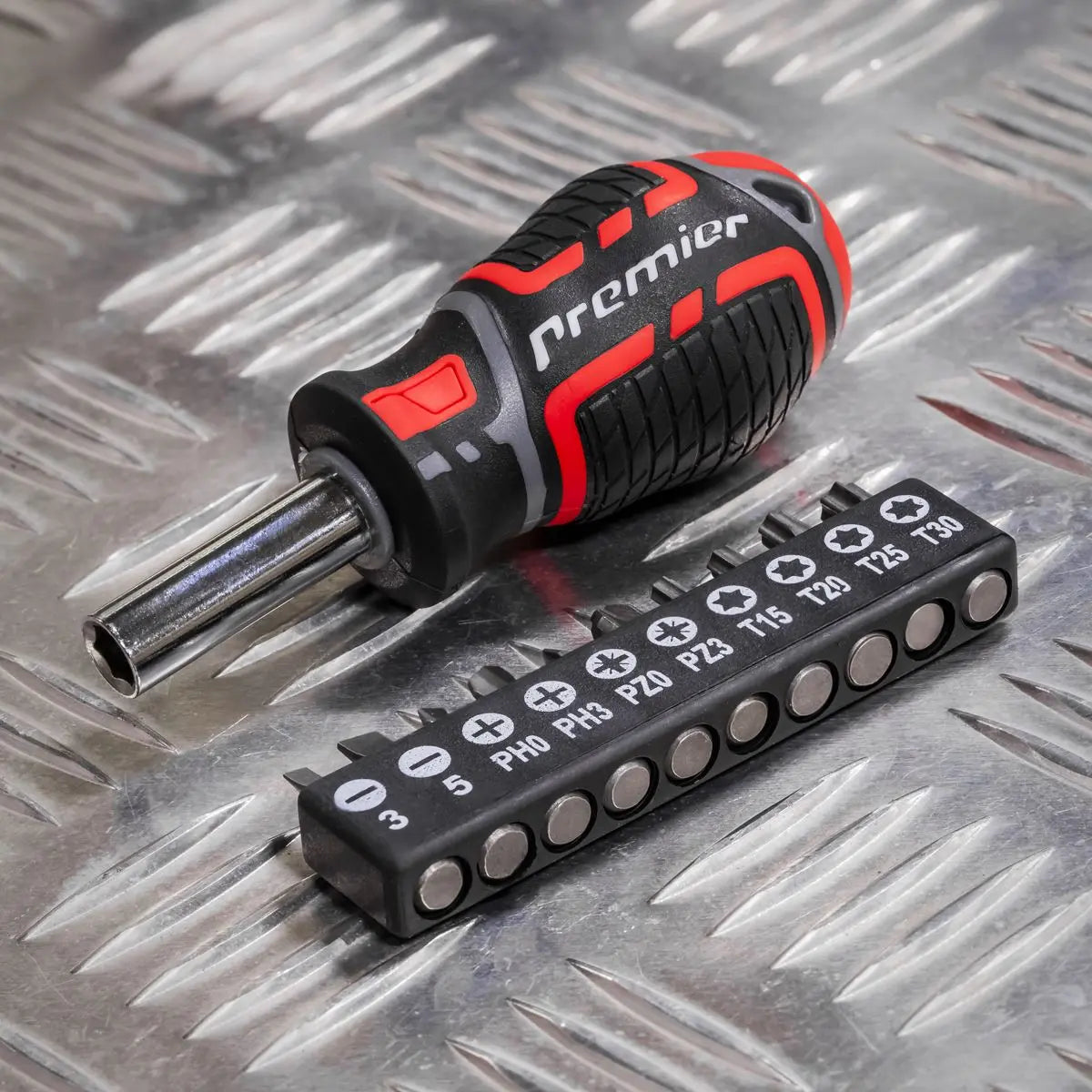 Sealey Premier Stubby Screwdriver Set 17pc GripMAX®  White Rose Tools