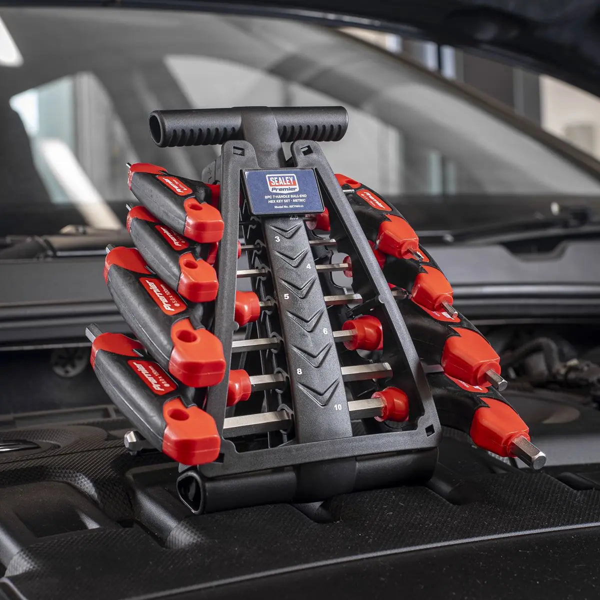 Sealey Premier T-Handle Ball-End Hex Key Set 8pc - White Rose Tools