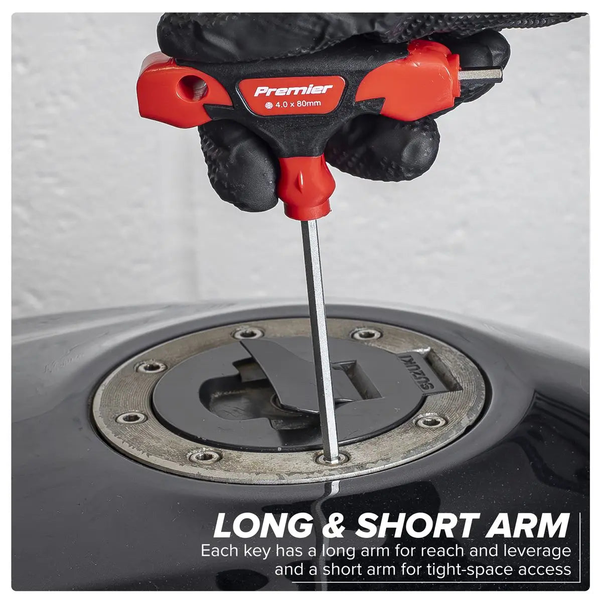 Sealey Premier T-Handle Ball-End Hex Key Set 8pc - White Rose Tools