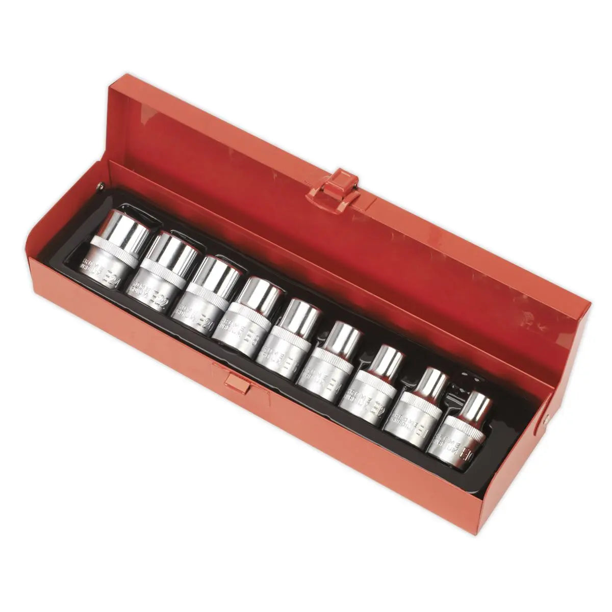 Sealey Premier TRX-Star* Female Socket Set 9pc 1/2"Sq Drive E10-E24