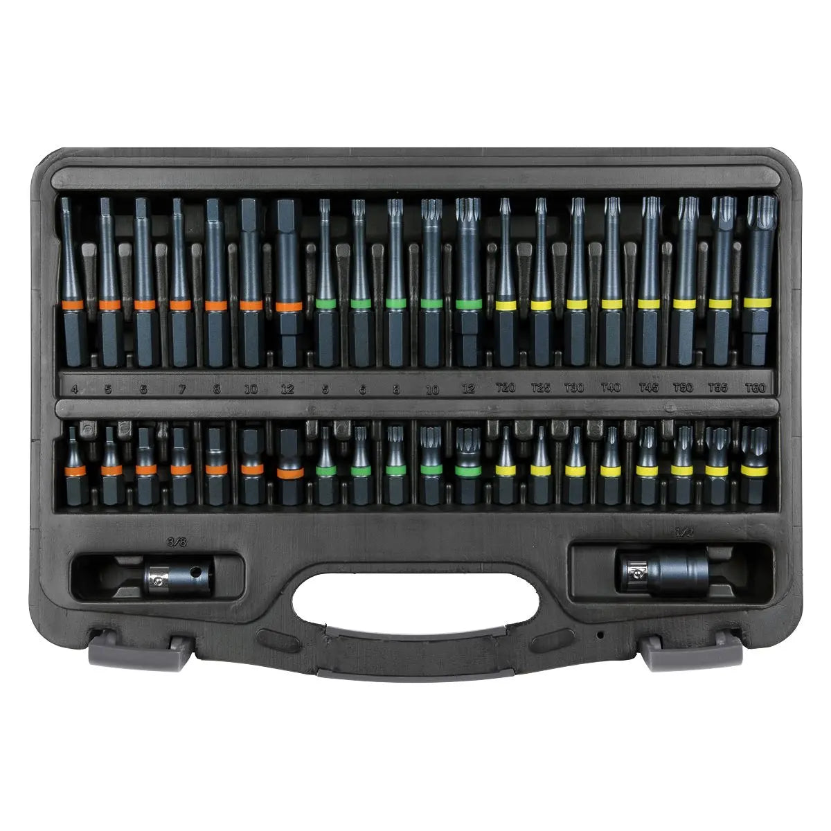 Sealey Premier TRX-Star*/Hex/Spline Bit Set Impact 42pc 3/8" & 1/2"Sq Drive