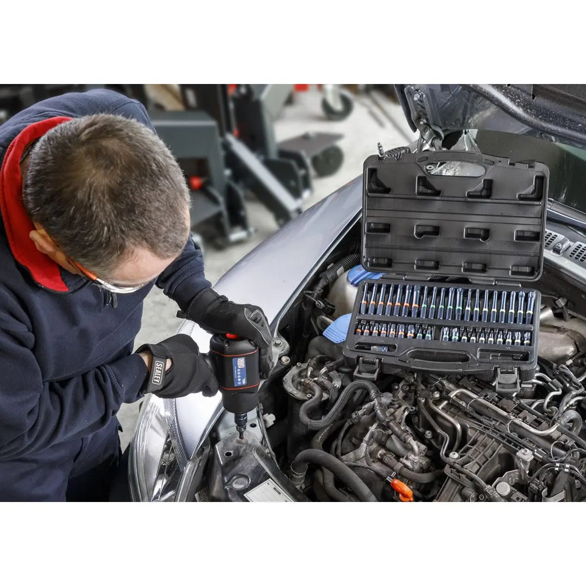 Sealey Premier TRX-Star*/Hex/Spline Bit Set Impact 42pc 3/8" & 1/2"Sq Drive