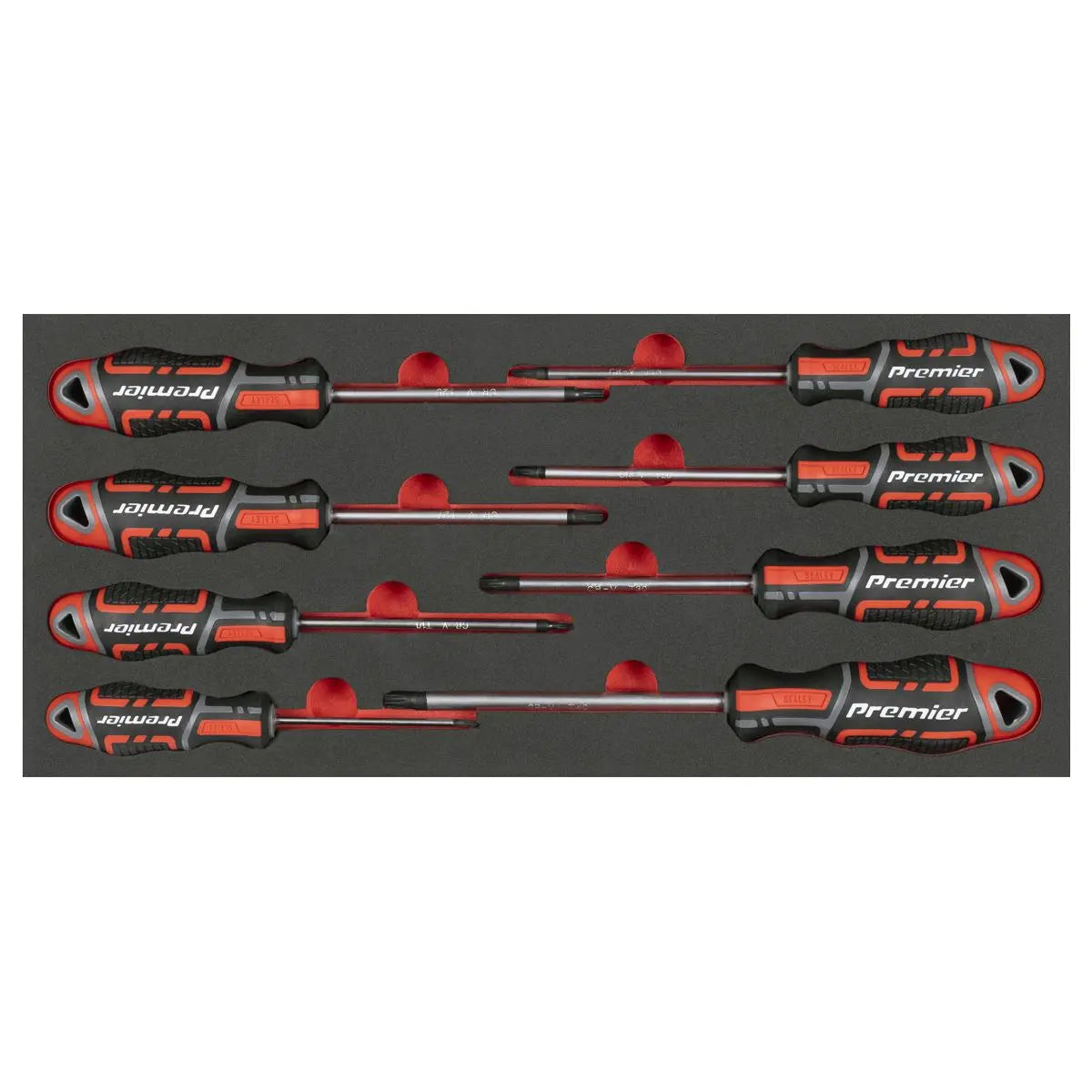 Sealey Premier TRX-Star* Screwdriver Set with Tool Tray 8pc White Rose Tools