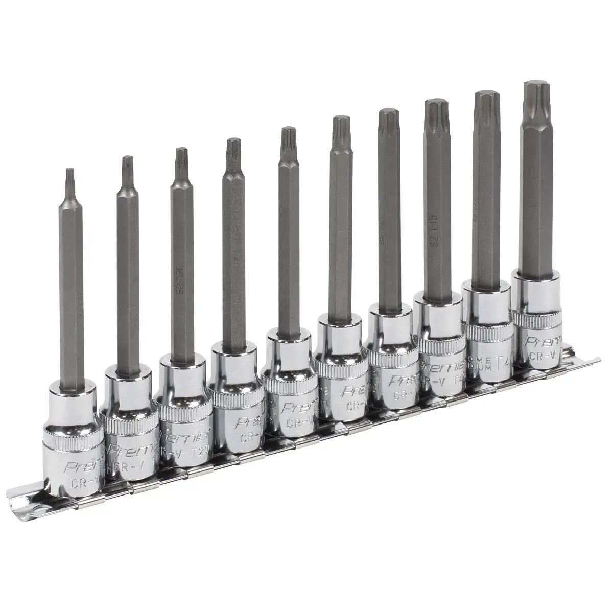Sealey Premier TRX-Star* Socket Bit Set 10pc 3/8"Sq Drive 95mm
