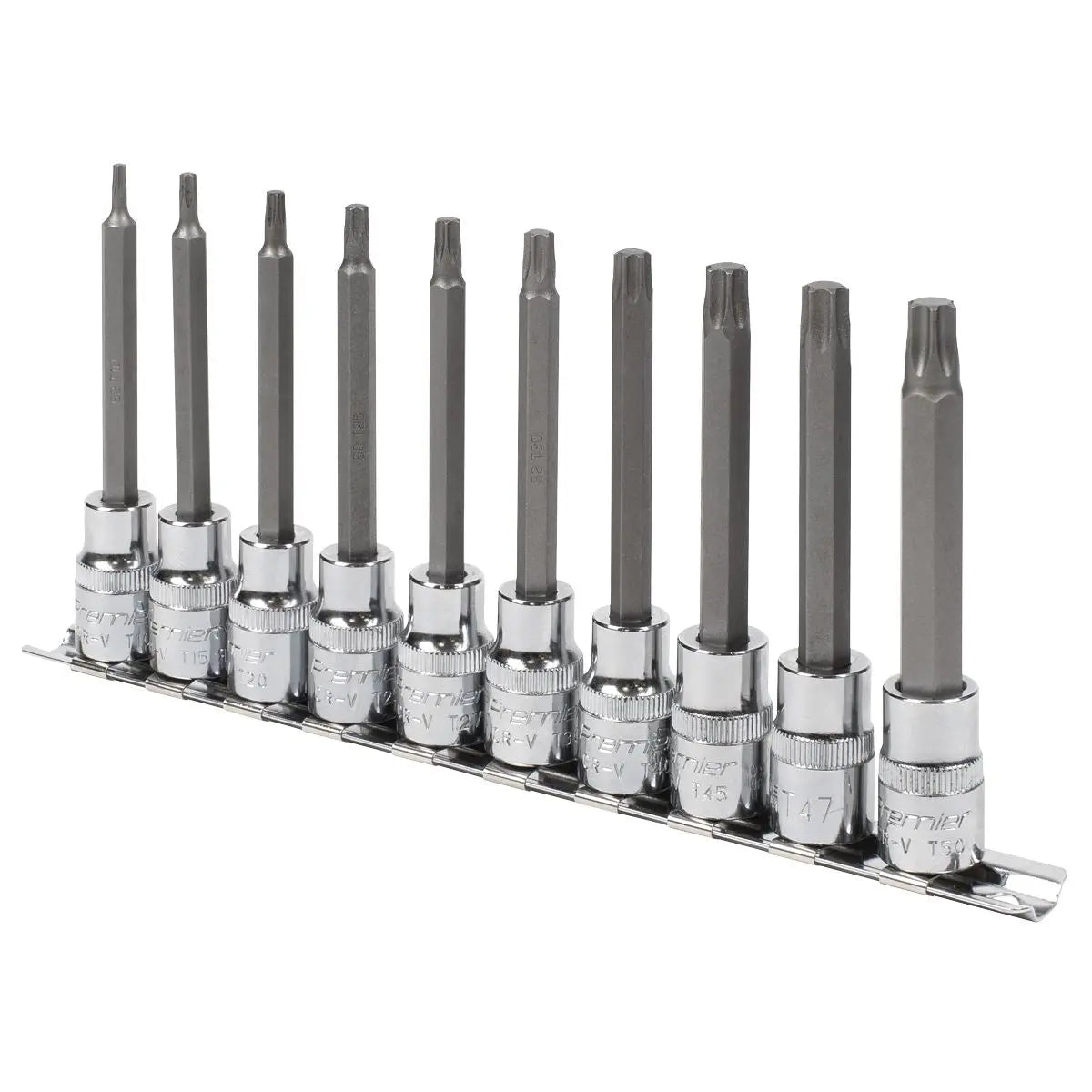 Sealey Premier TRX-Star* Socket Bit Set 10pc 3/8"Sq Drive 95mm