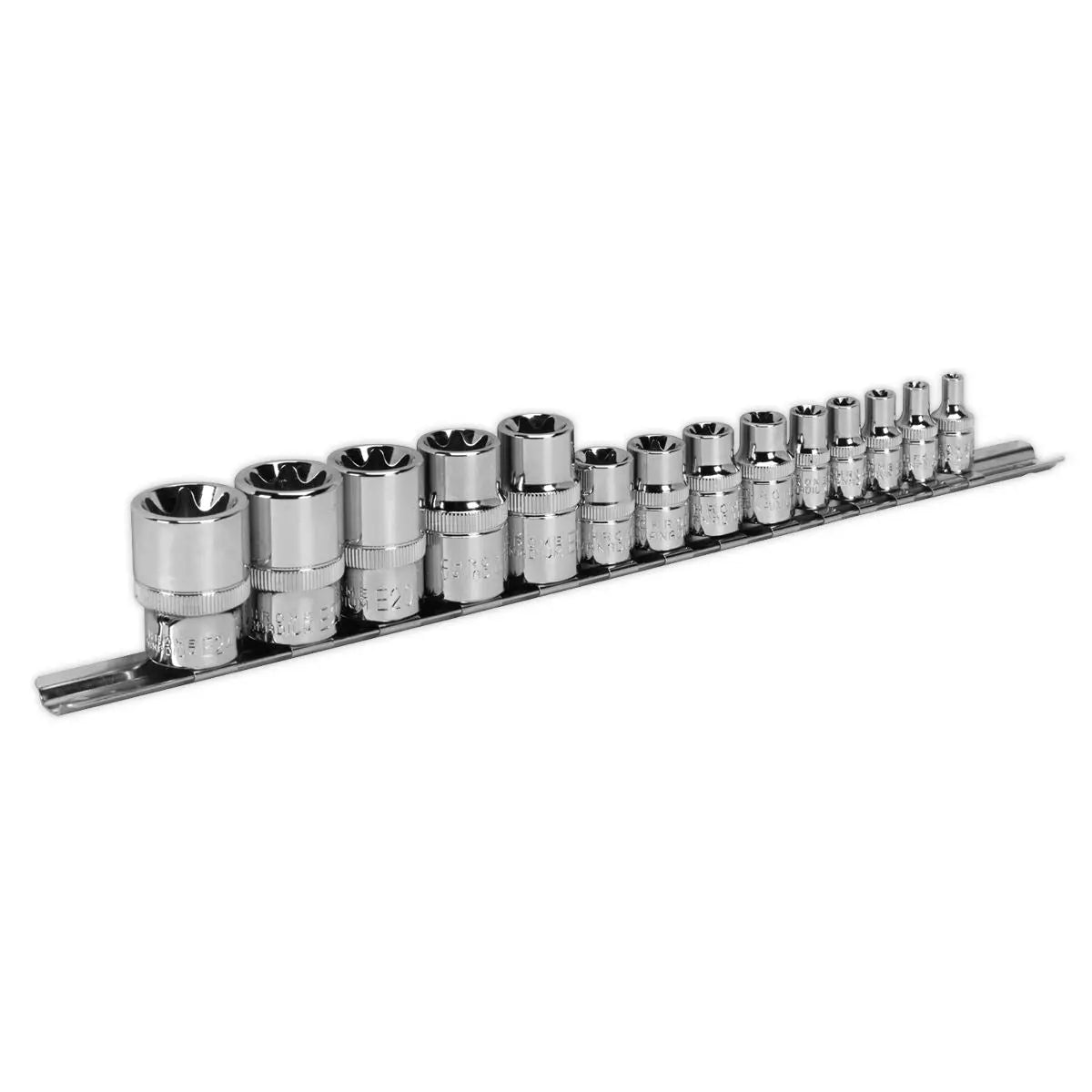Sealey Premier TRX-Star* Socket Set 14pc 1/4", 3/8" & 1/2"Sq Drive E4-E24