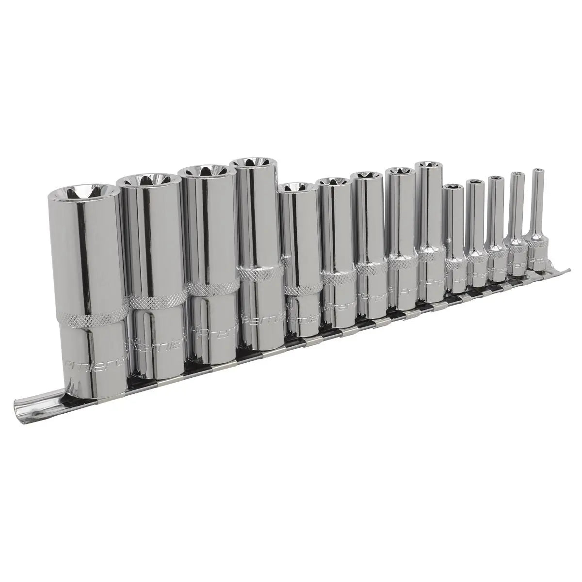 Sealey Premier TRX-Star* Socket Set 14pc Deep 1/4", 3/8" & 1/2"Sq Drive E4-E24
