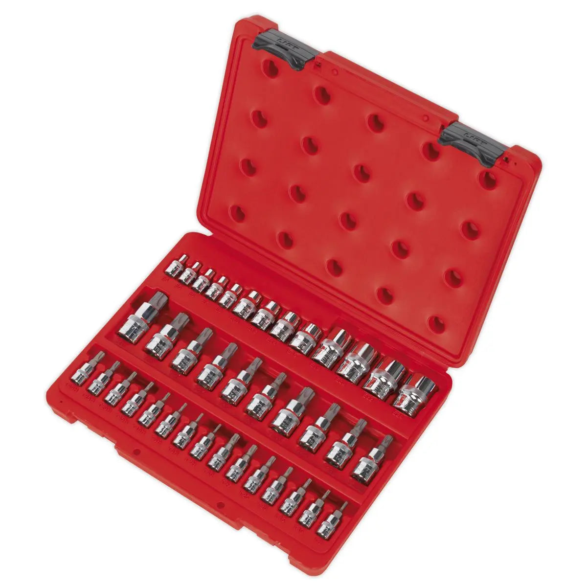 Sealey Premier TRX-Star* Socket & Security Socket Bit Set 38pc 1/4", 3/8" & 1/2"Sq Drive