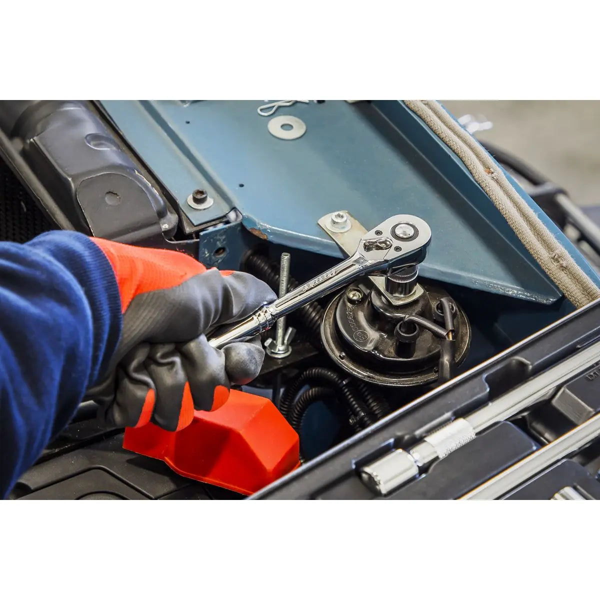 Sealey Premier Tool Tray with Socket Set 55pc 3/8" & 1/2"Sq Drive