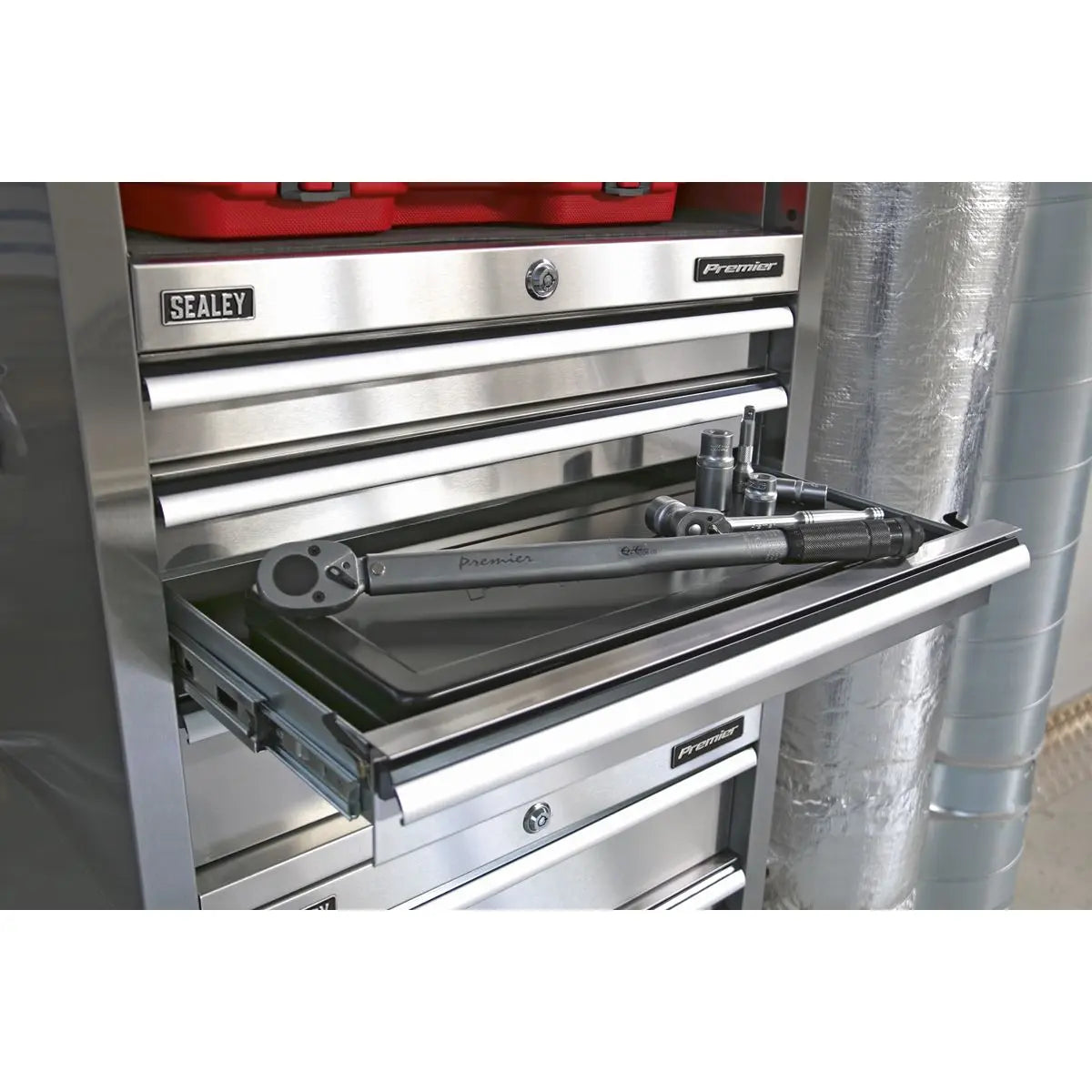 Sealey Premier Topchest 4 Drawer 675mm Stainless Steel Heavy-Duty White Rose Tools