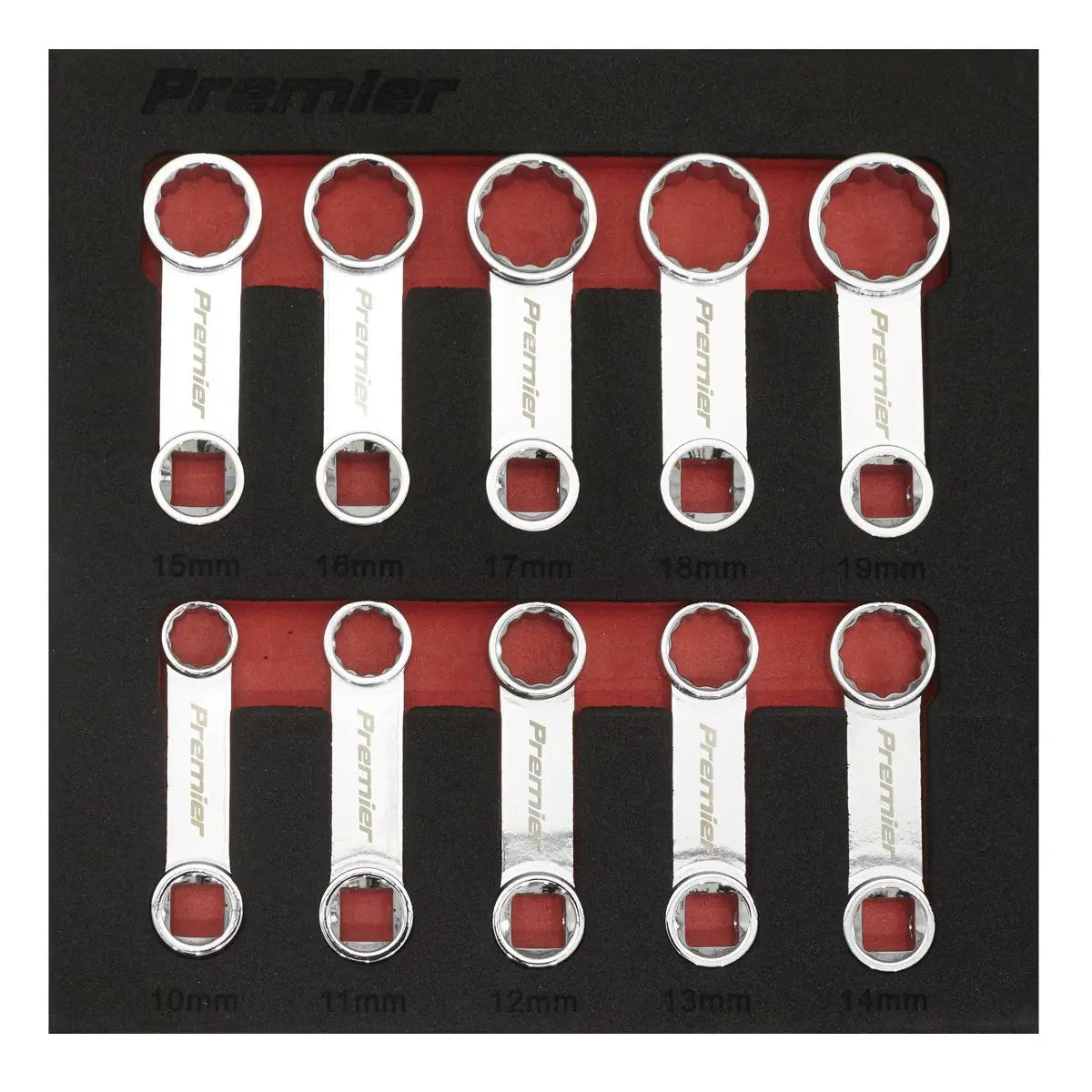 Sealey Premier Torque Adaptor Spanner Set 10pc 3/8"Sq Drive - Metric