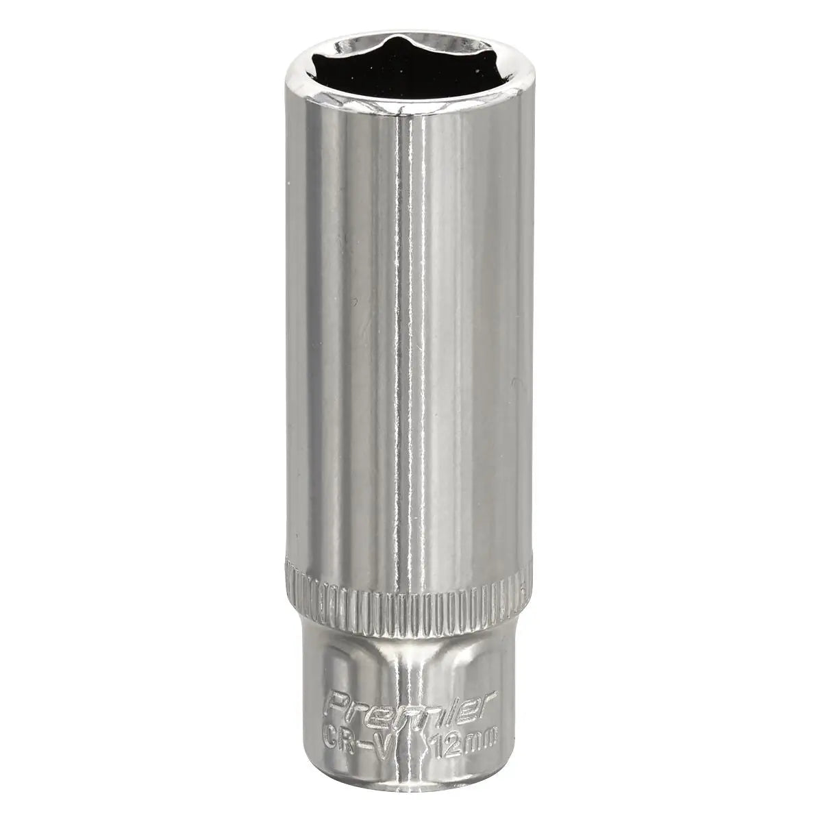 Sealey Premier WallDrive® Socket 12mm Deep 1/4"Sq Drive Fully Polished