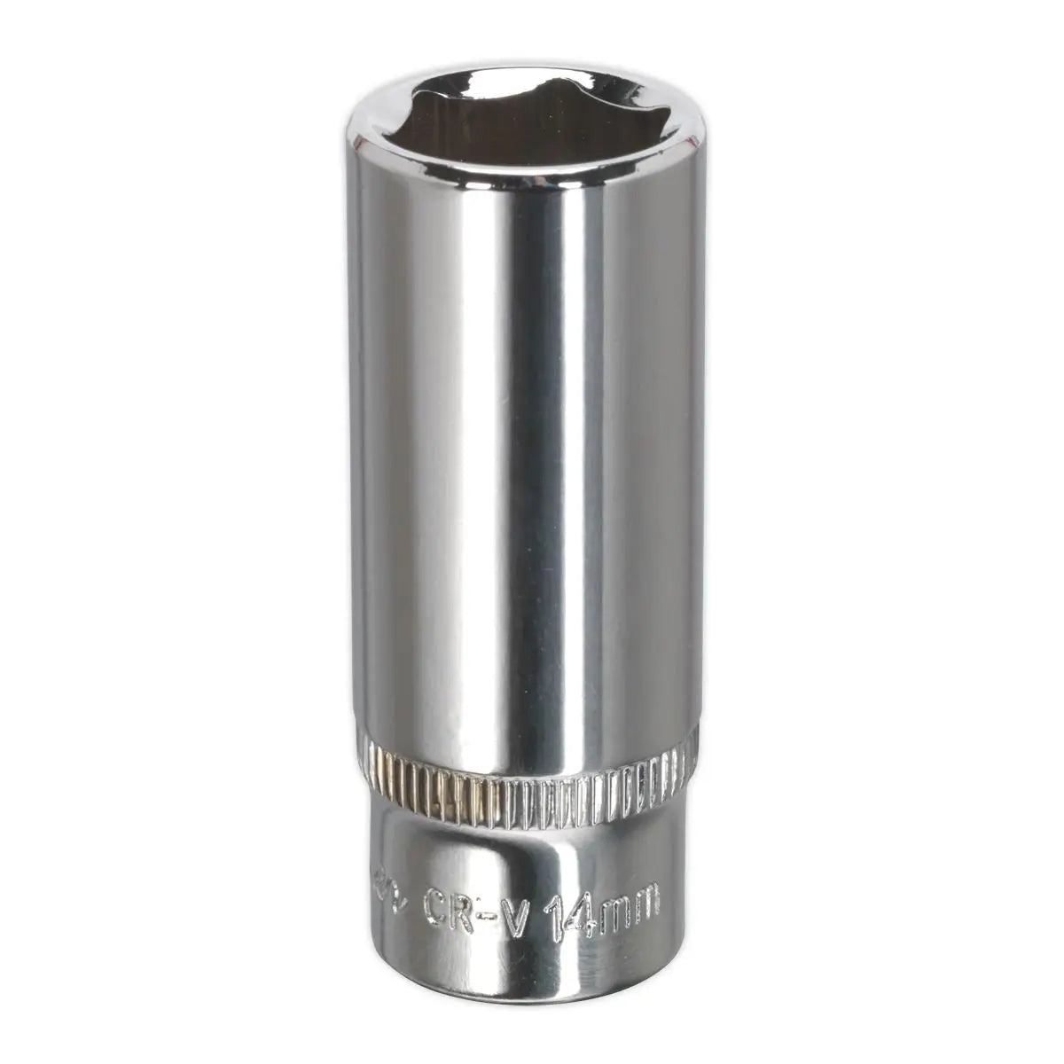 Sealey Premier WallDrive® Socket 14mm Deep 1/4"Sq Drive Fully Polished