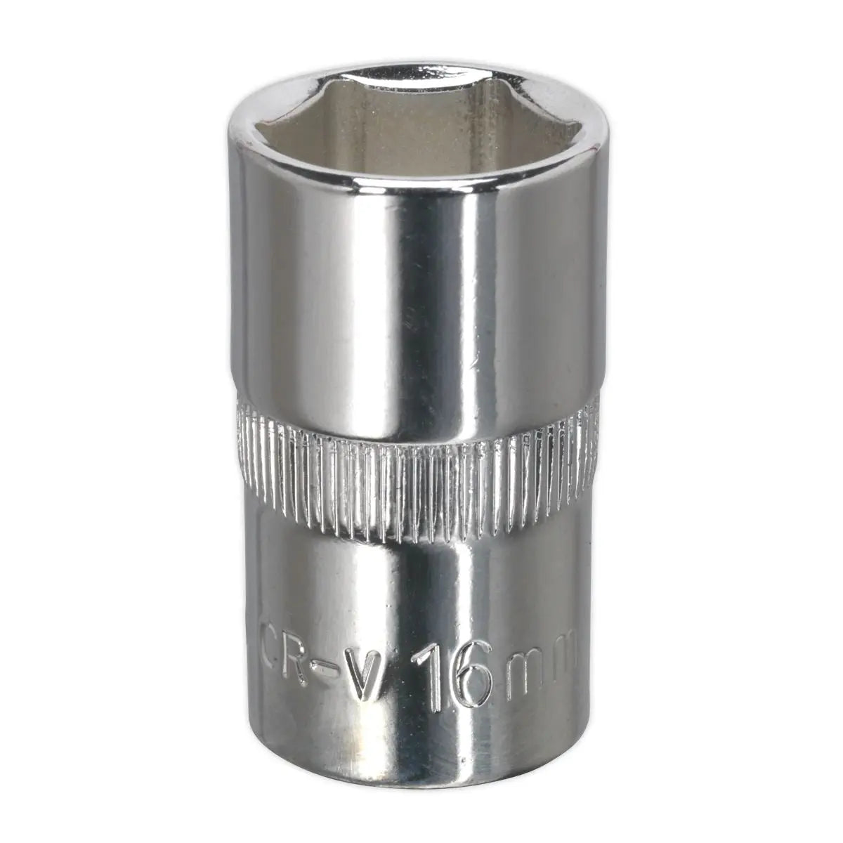 Sealey Premier WallDrive® Socket 16mm 1/2"Sq Drive Fully Polished