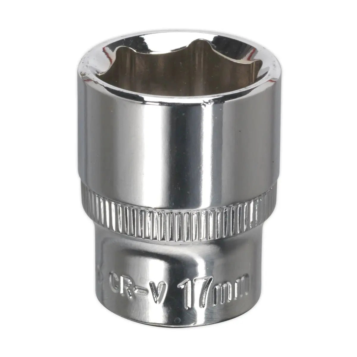 Sealey Premier WallDrive® Socket 17mm 3/8"Sq Drive Fully Polished