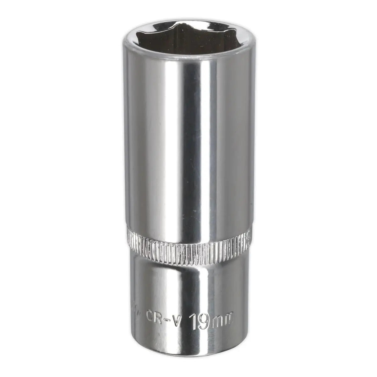 Sealey Premier WallDrive® Socket 19mm Deep 3/8"Sq Drive Fully Polished