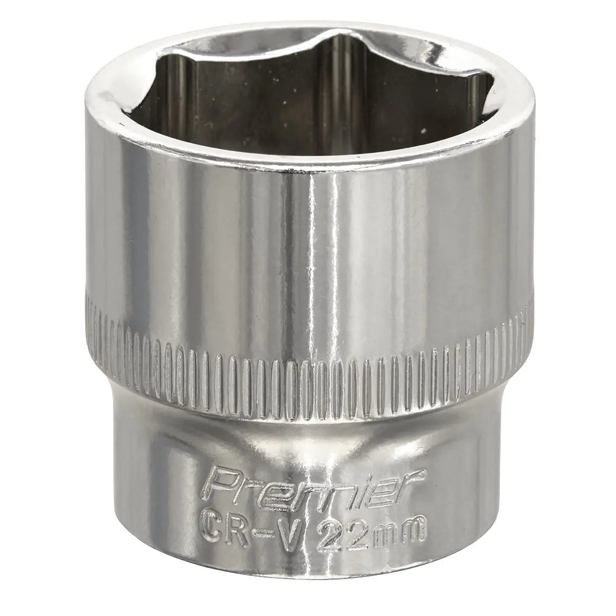 Sealey Premier WallDrive® Socket 22mm 3/8"Sq Drive Fully Polished