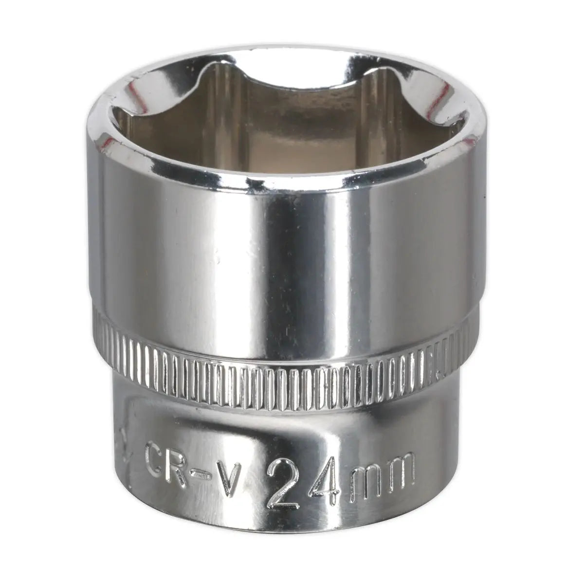 Sealey Premier WallDrive® Socket 24mm 3/8"Sq Drive Fully Polished