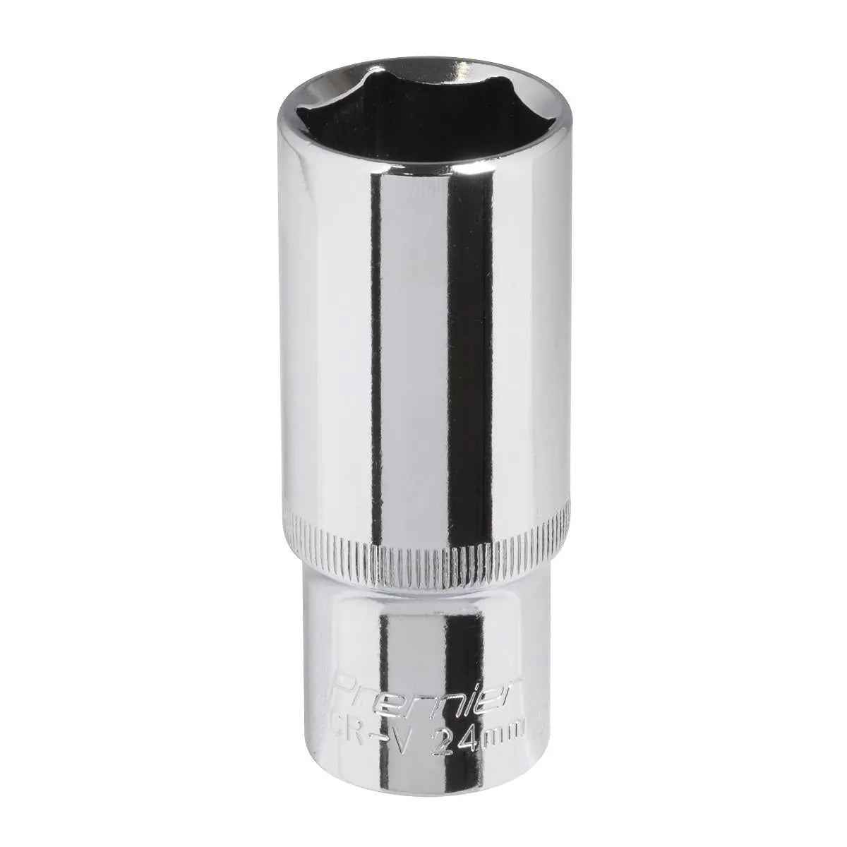Sealey Premier WallDrive® Socket 24mm Deep 1/2"Sq Drive Fully Polished