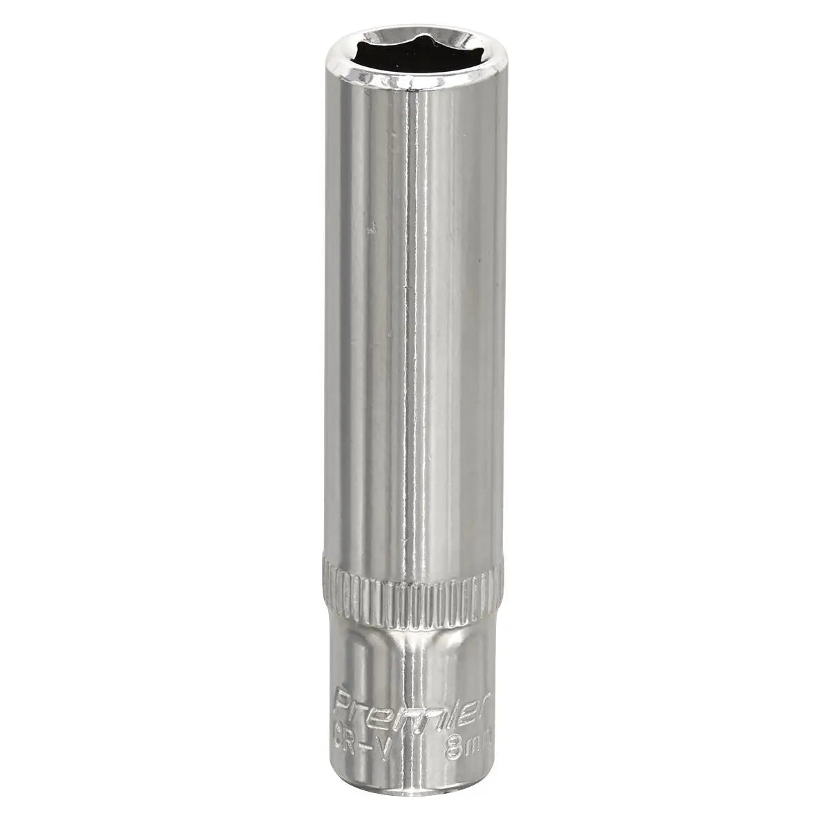 Sealey Premier WallDrive® Socket 8mm Deep 1/4"Sq Drive Fully Polished