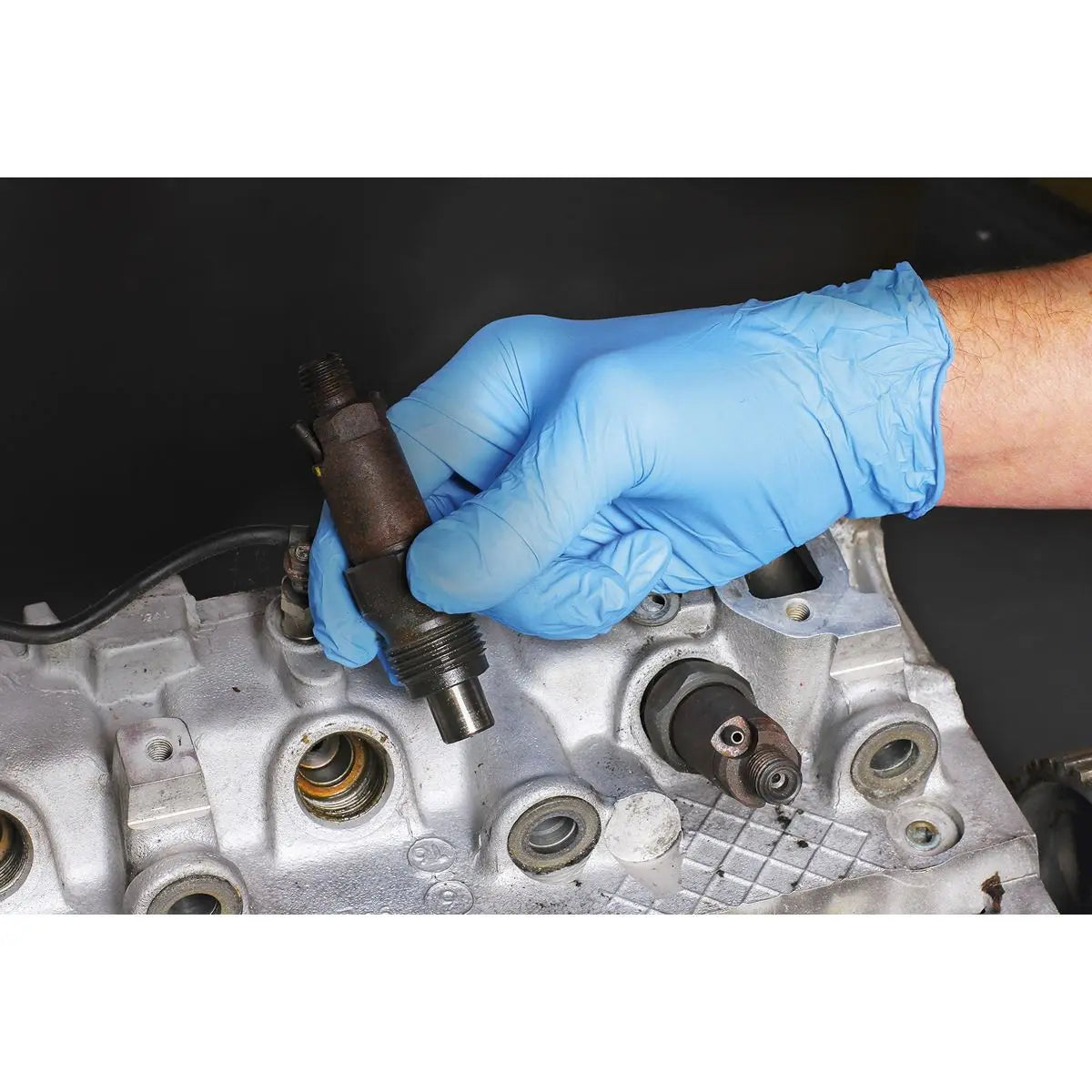 Sealey Premium Powder-Free Disposable Nitrile Gloves Large Pack of 100