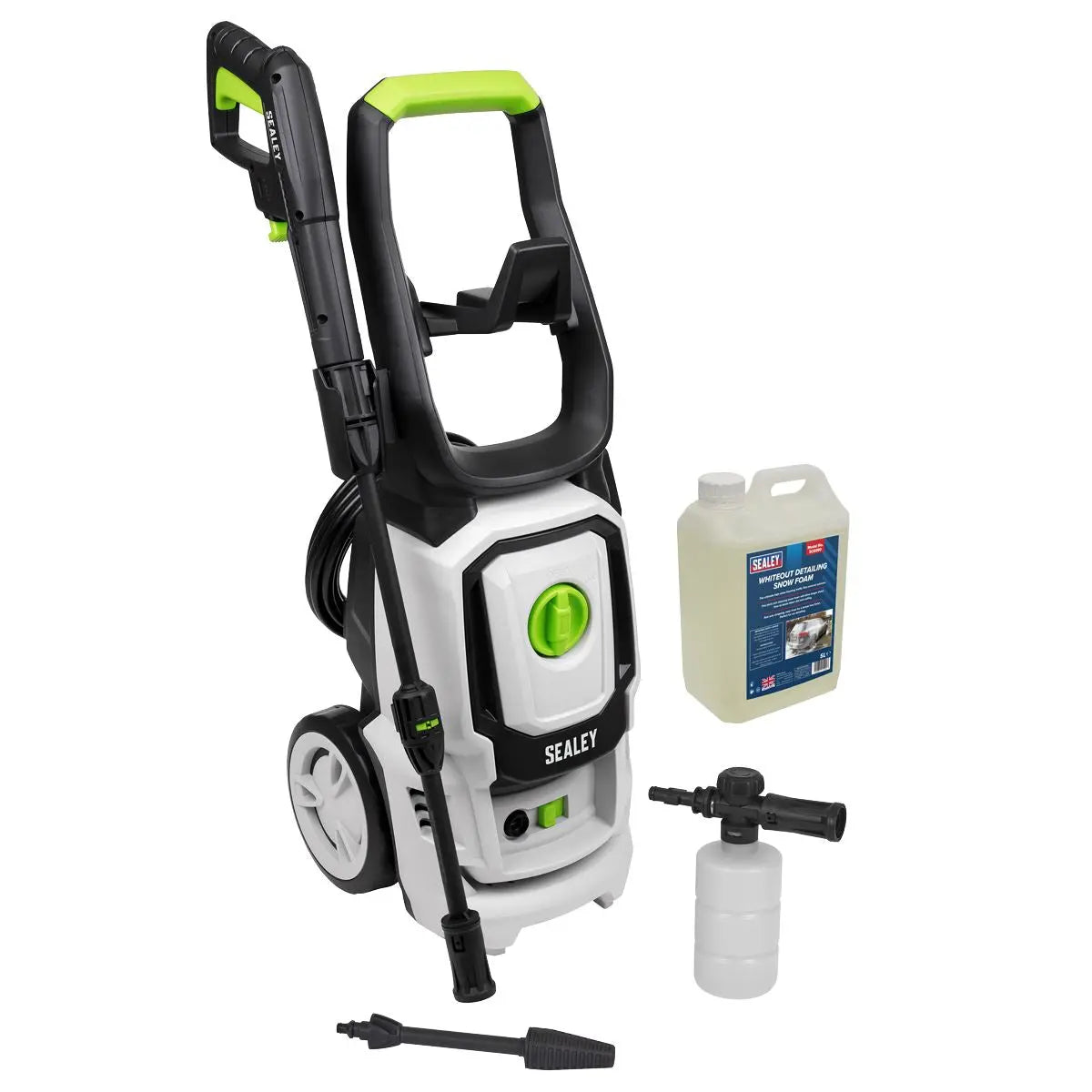 Sealey Pressure Washer 130bar 420L/hr with Snow Foam  White Rose Tools