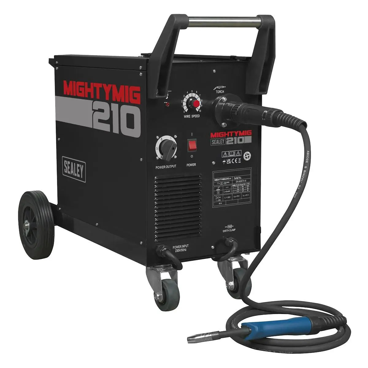 Sealey Professional Gas/Gasless MIG Welder 210A with Euro Torch