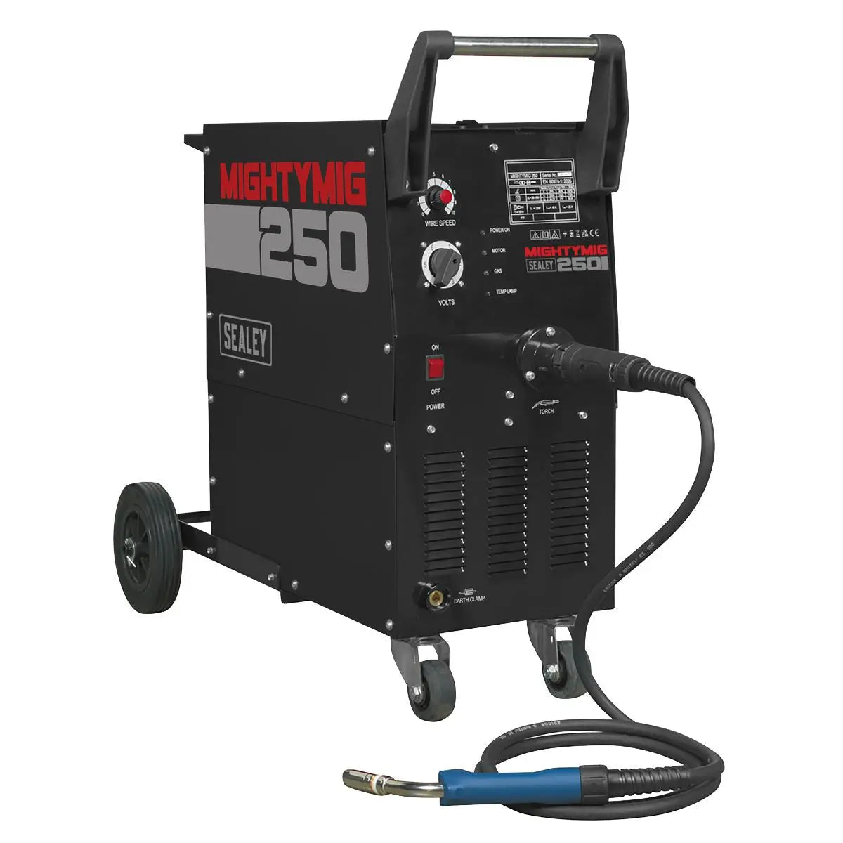 Sealey Professional Gas/Gasless MIG Welder 250A with Euro Torch White Rose Tools