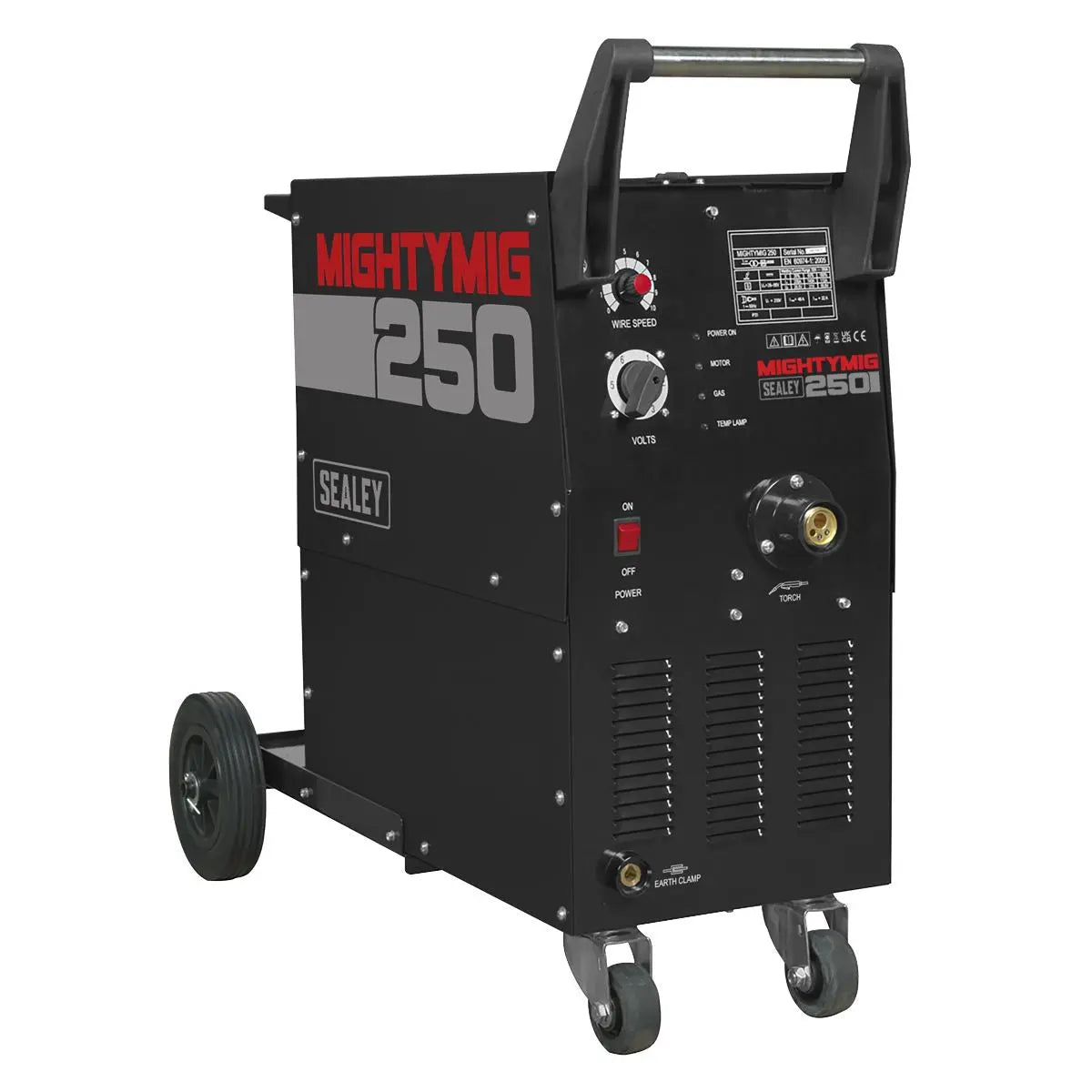 Sealey Professional Gas/Gasless MIG Welder 250A with Euro Torch White Rose Tools