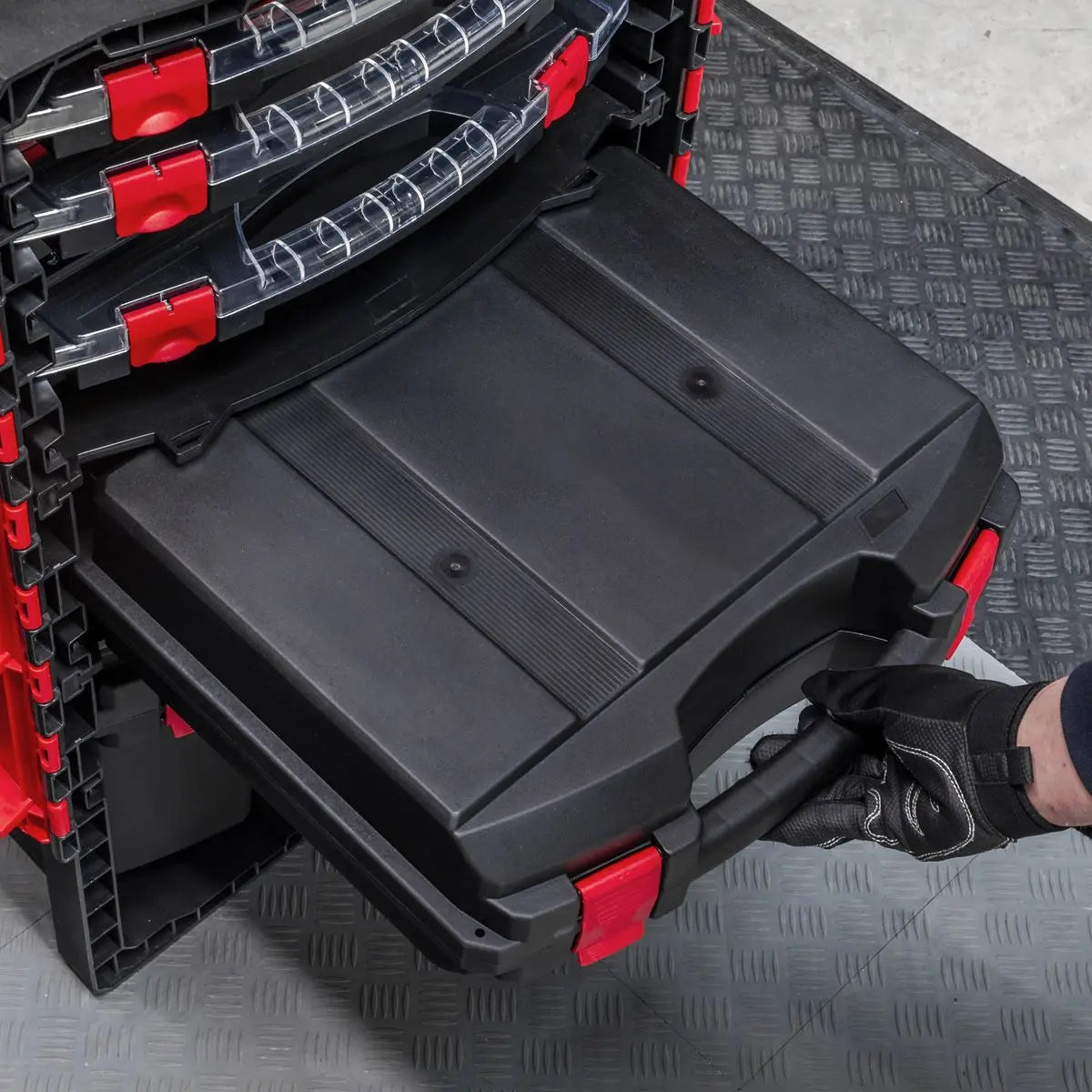 Sealey Professional Mobile Toolbox with 5 Removable Storage Cases