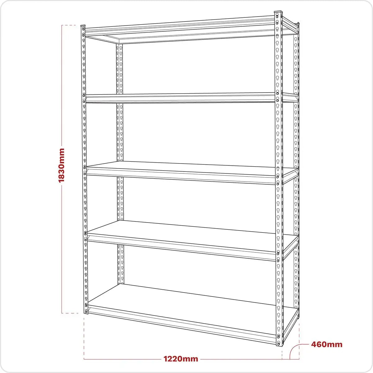 Sealey Racking Unit with 5 Shelves 220kg Capacity Per Level