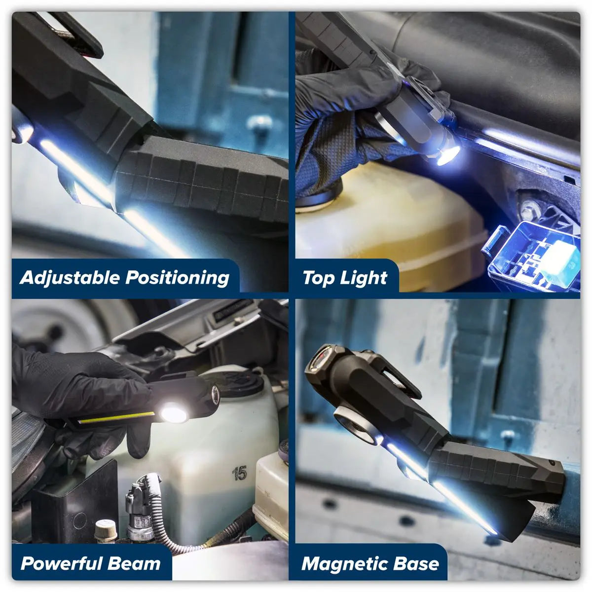 Sealey Rechargeable 3-in-1 Inspection Light 5W COB & 3W SMD LED White Rose Tools