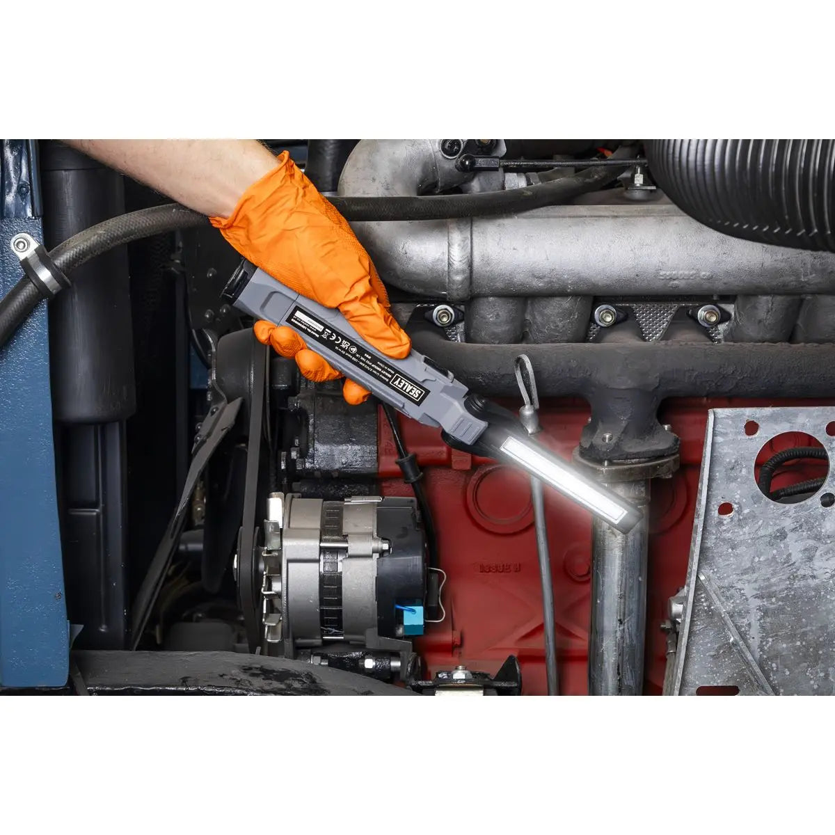 Sealey Rechargeable 360° Inspection Light 10W & 2 x 4W SMD LED Grey White Rose Tools