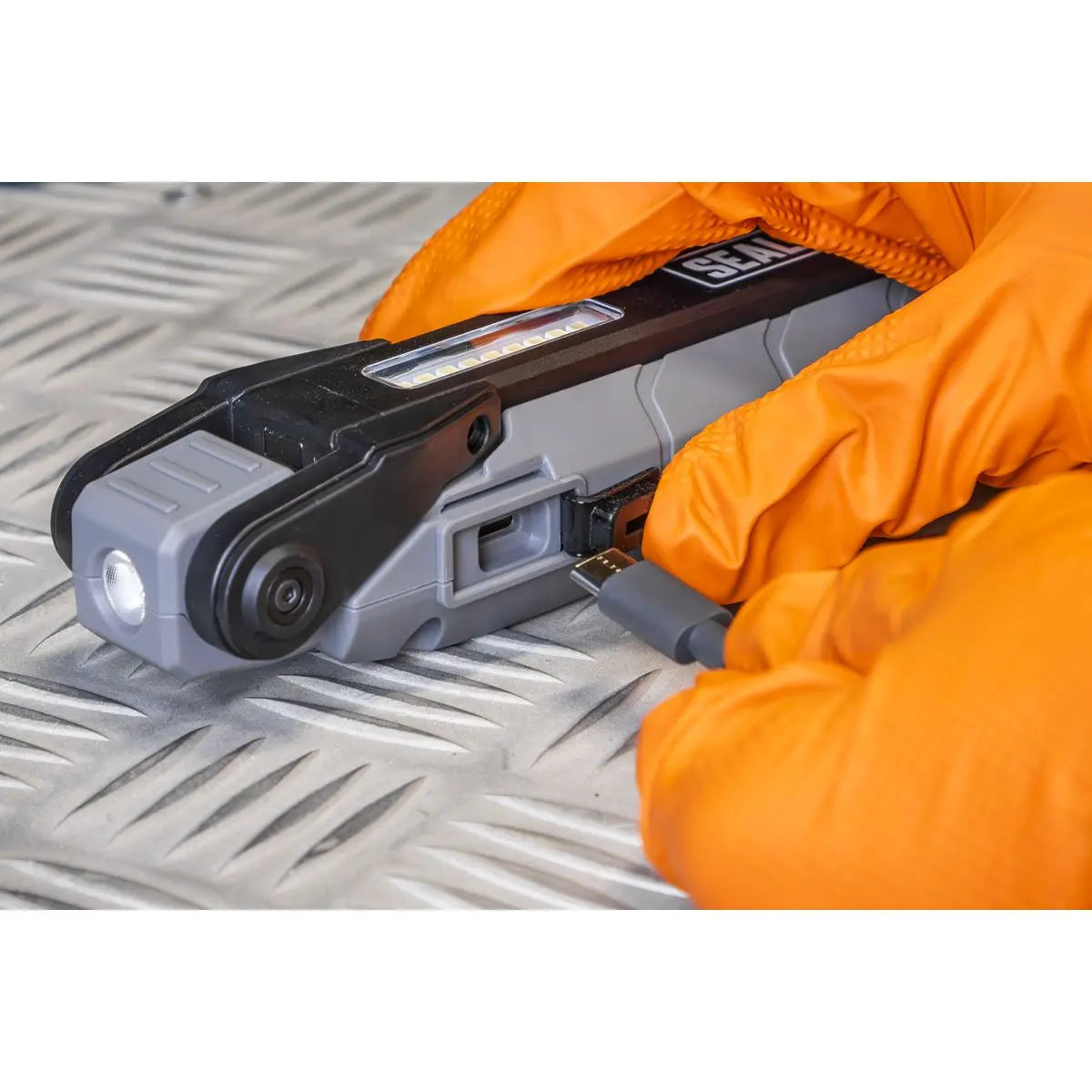 Sealey Rechargeable 360° Inspection Light 10W & 2 x 4W SMD LED Grey White Rose Tools