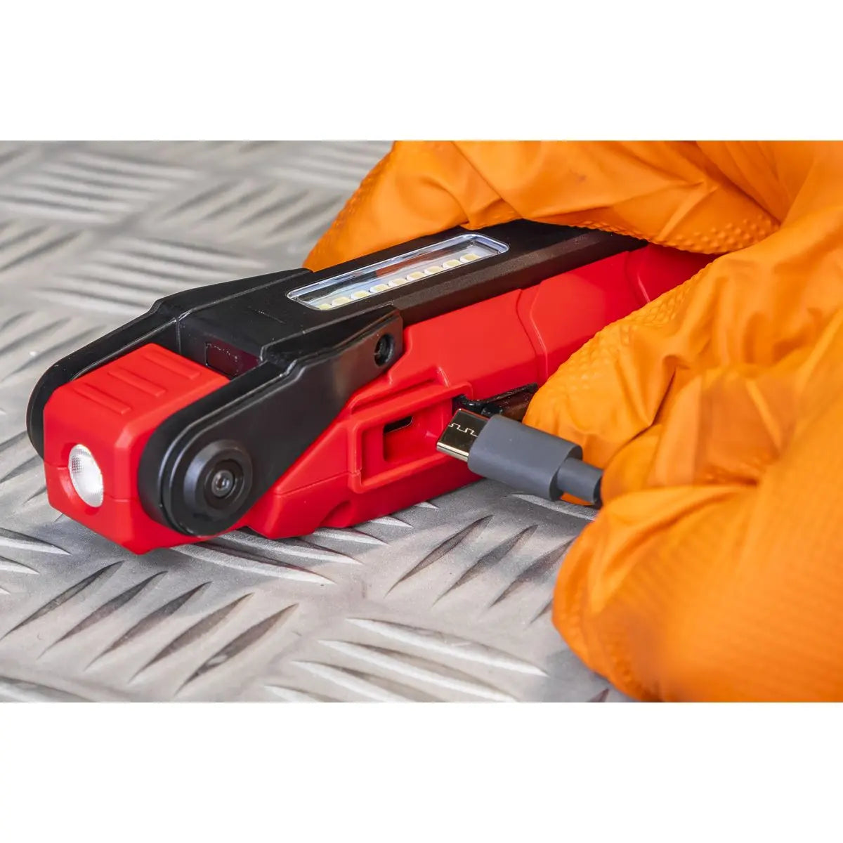 Sealey Rechargeable 360° Inspection Light 10W & 2 x 4W SMD LED Red White Rose Tools