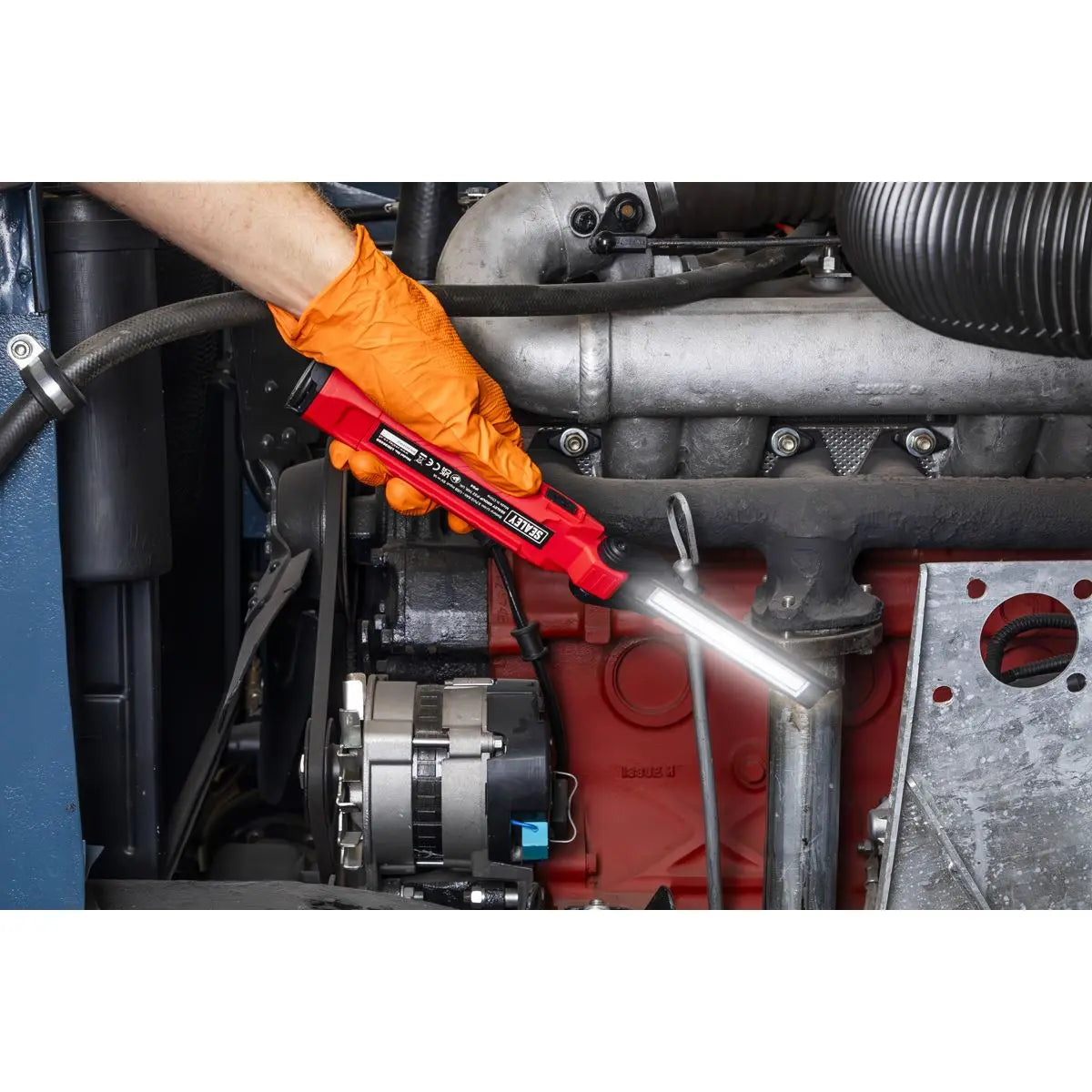 Sealey Rechargeable 360° Inspection Light 10W & 2 x 4W SMD LED Red White Rose Tools