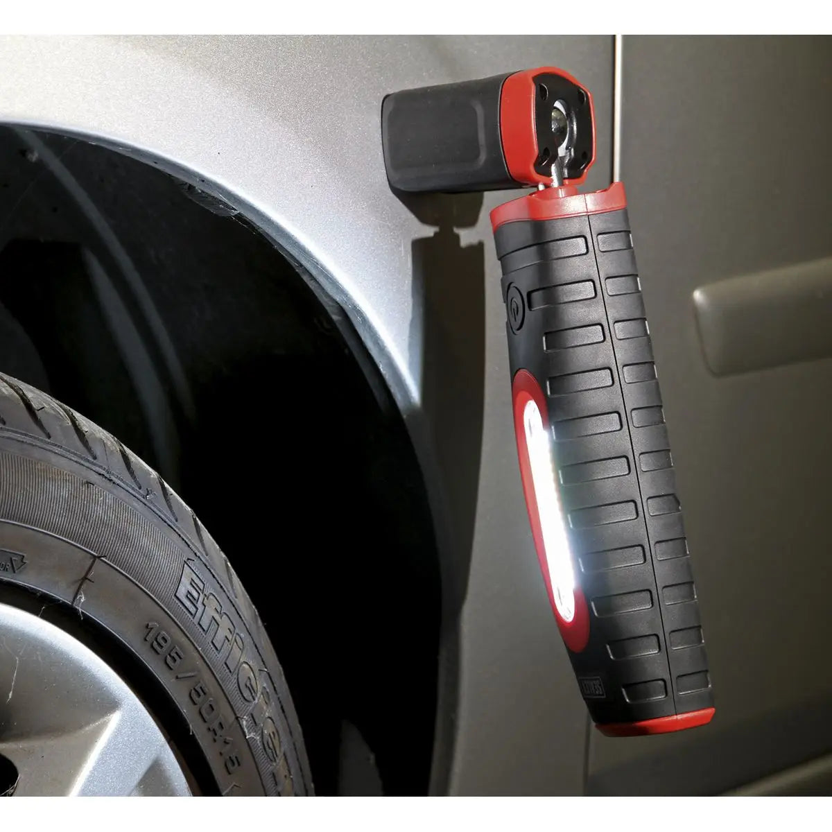 Sealey Rechargeable 360° Inspection Light 10W & 3W SMD LED Black 2 x Lithium-ion