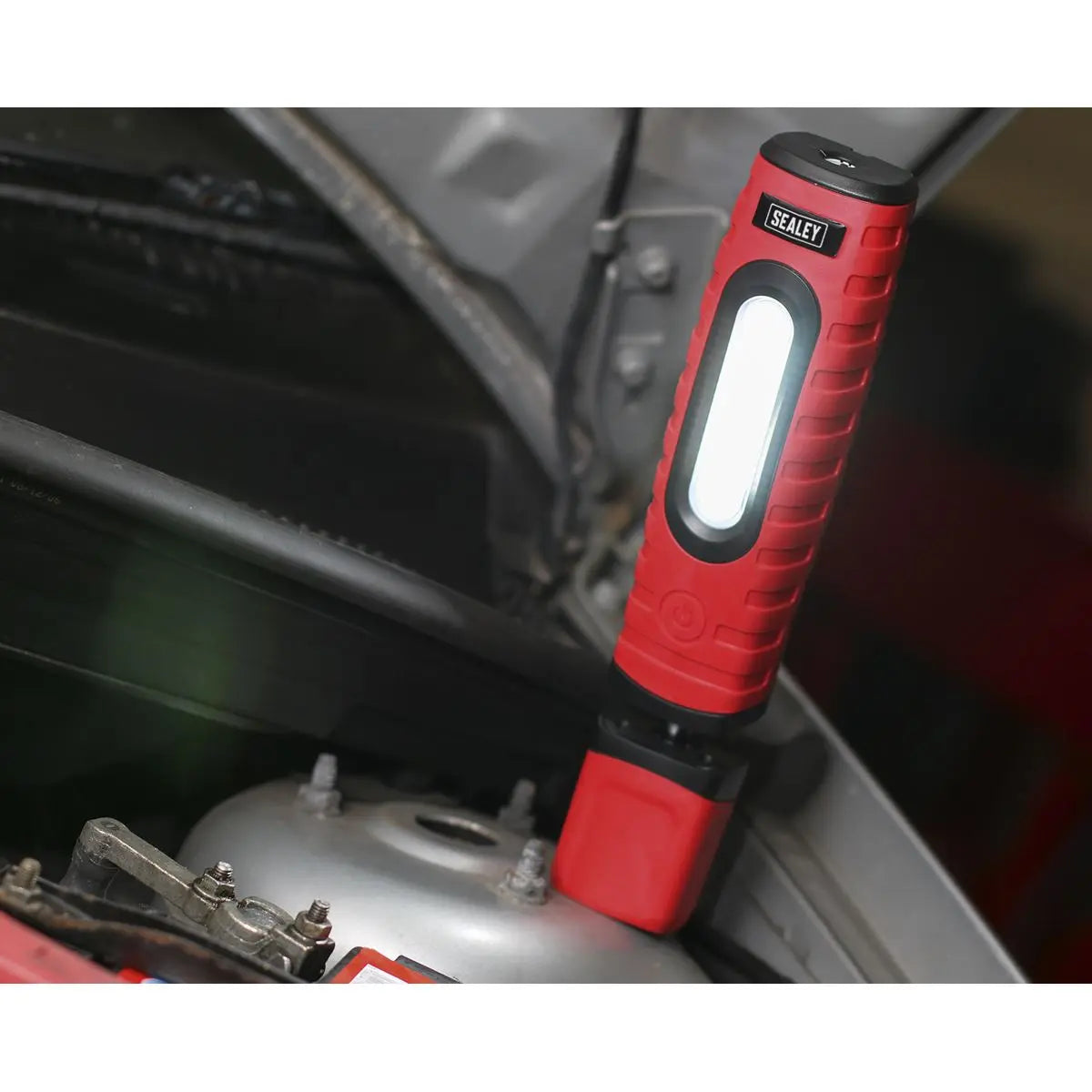 Sealey Rechargeable 360° Inspection Light 10W & 3W SMD LED Red 2 x Lithium-ion White Rose Tools