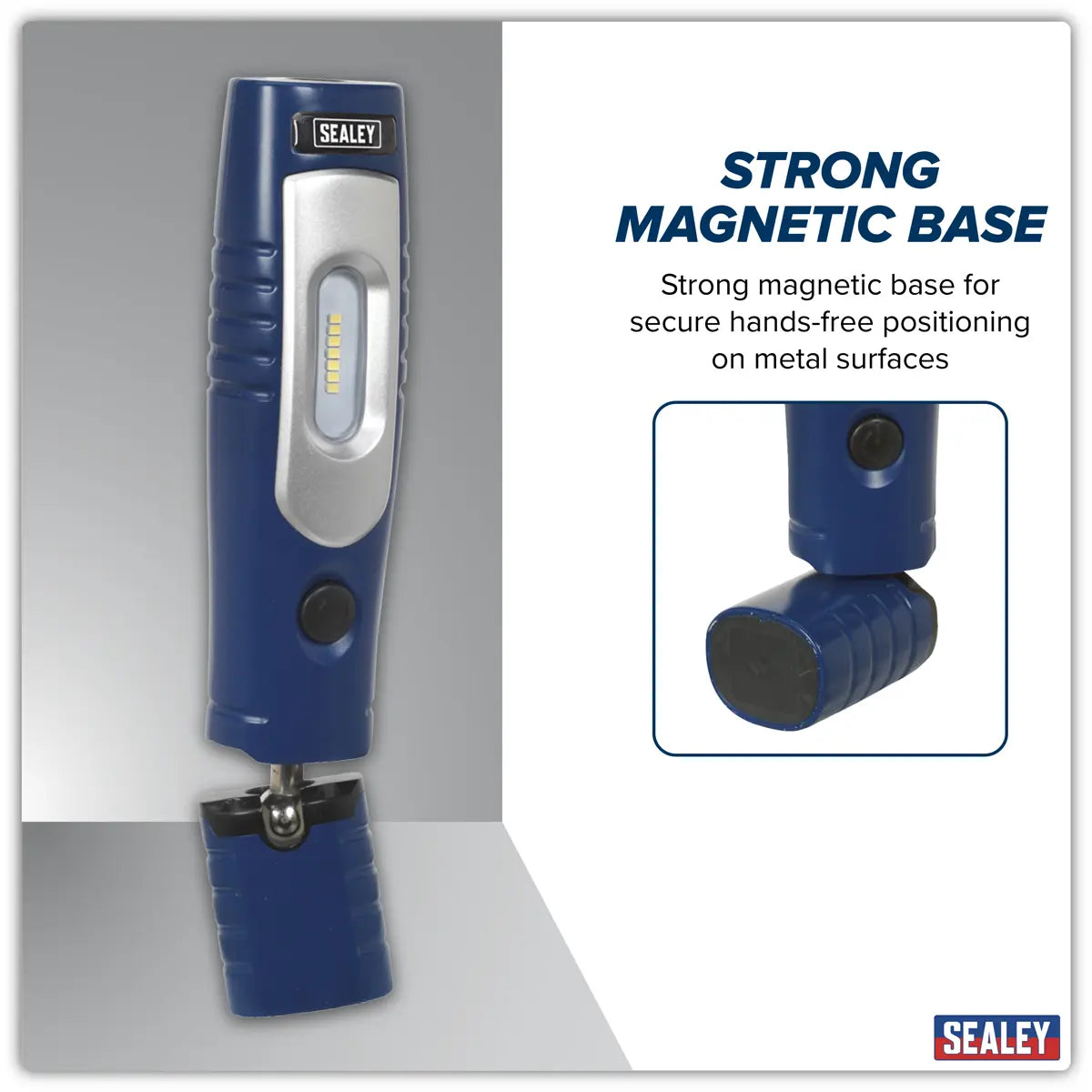 Sealey Rechargeable 360° Inspection Light 4W & 3W SMD LED - Blue White Rose Tools