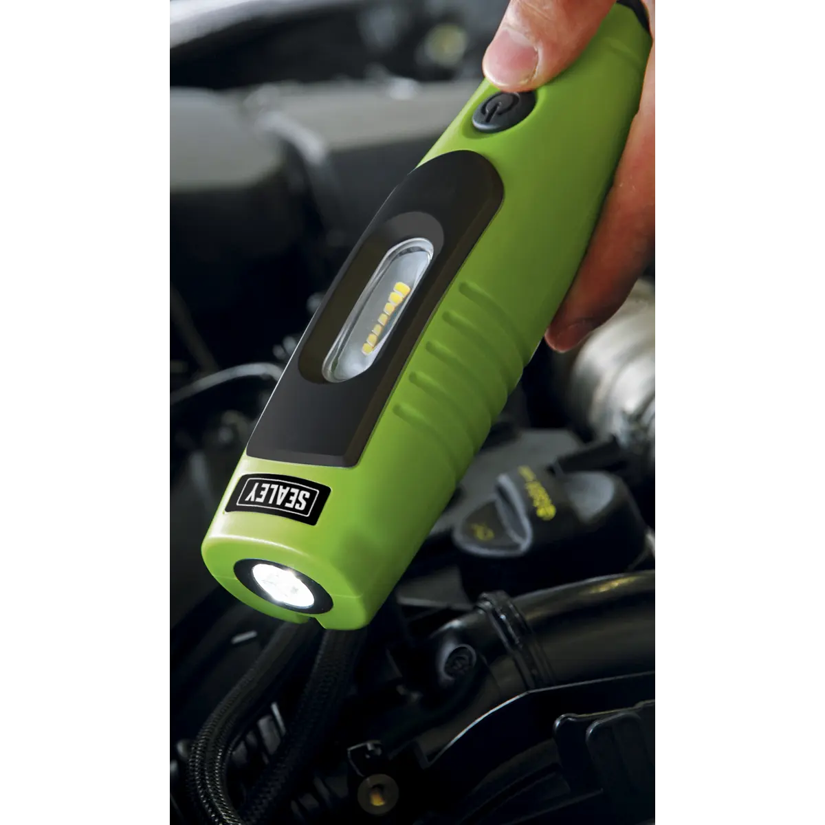 Sealey Rechargeable 360° Inspection Light 4W & 3W SMD LED - Green White Rose Tools