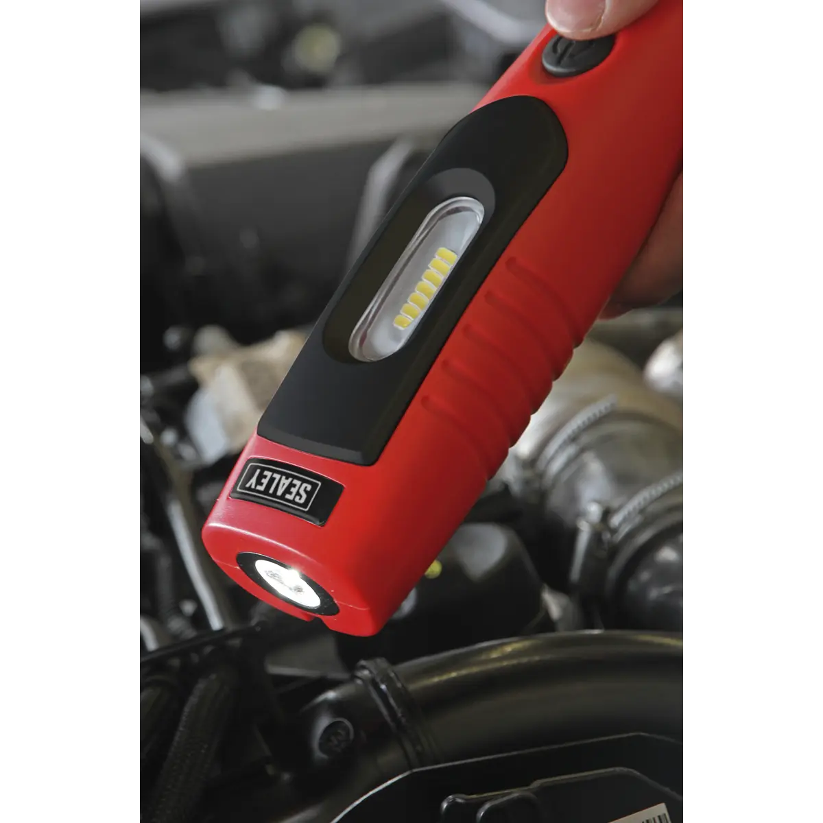 Sealey Rechargeable 360° Inspection Light 4W & 3W SMD LED - Red White Rose Tools