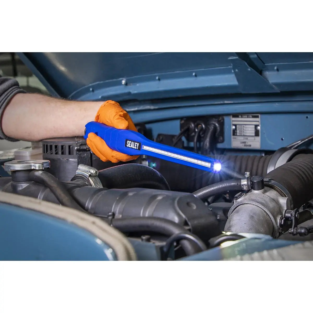 Sealey Rechargeable 360° Slim Inspection Light 8W & 1W SMD LED& UV Light Black Lithium-ion White Rose Tools