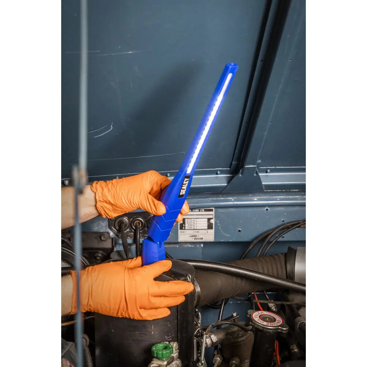 Sealey Rechargeable 360° Slim Inspection Light 8W & 1W SMD LED& UV Light Black Lithium-ion White Rose Tools