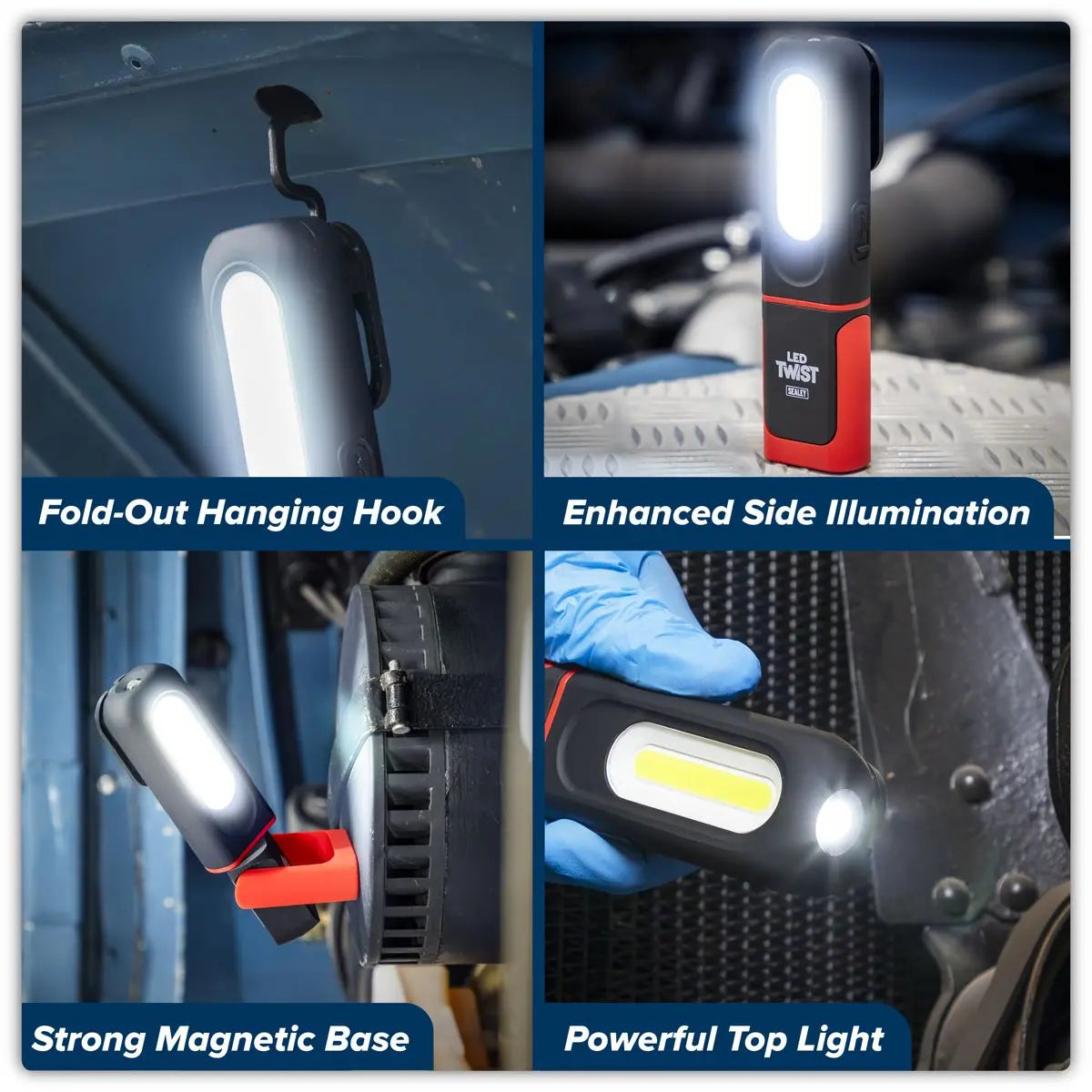 Sealey Rechargeable 3W COB & 3W SMD LED Inspection Light White Rose Tools