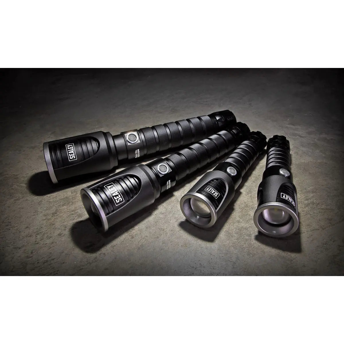 Sealey Rechargeable Aluminium Torch with Adjustable Focus 10W SMD LED White Rose Tools