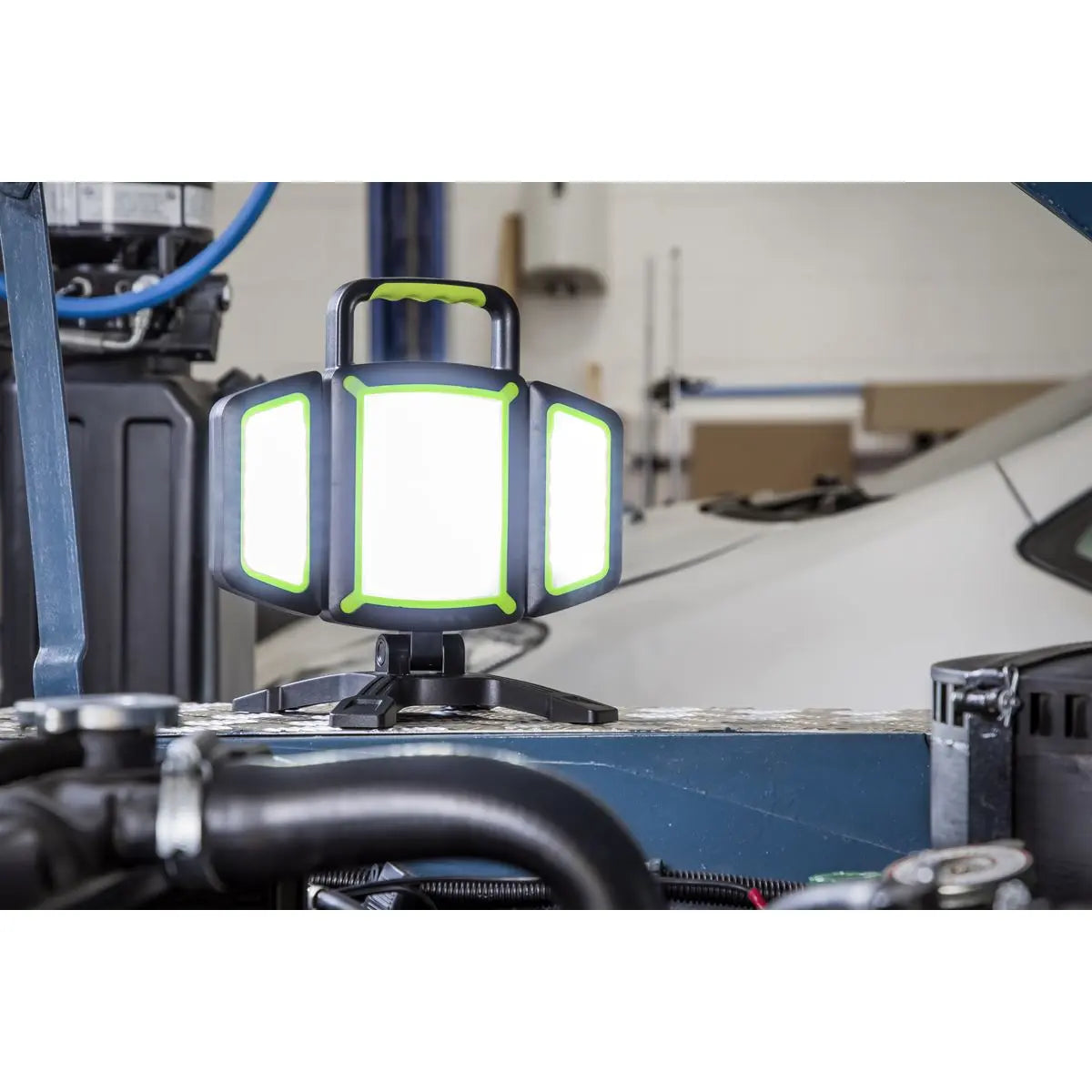 Sealey Rechargeable Flexible Floodlight 18W COB & 9W SMD LED White Rose Tools