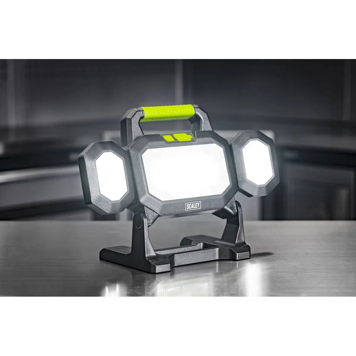 Sealey Rechargeable Flexible Floodlight 31W & 26W COB LED White Rose Tools